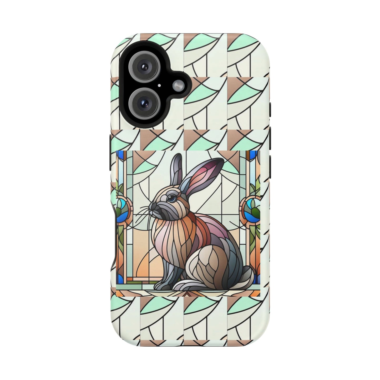 Flemish Giant Rabbit Animal Stained Glass Design Magnetic Tough Cases