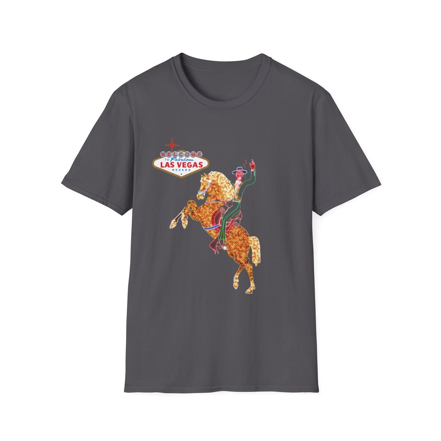 Las Vegas, Las Vegas Boulevard State Scenic Byway, Hacienda Horse and Rider Unisex Softstyle T-Shirt
