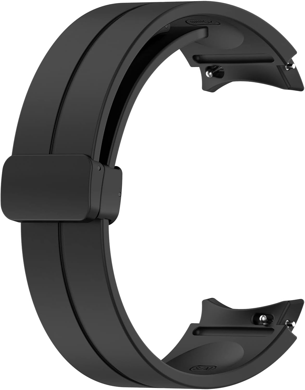 Silicone Magnetic Buckle Band Compatible with Samsung Galaxy Watch 5 40Mm 44Mm/Galaxy Watch 5 Pro 45Mm, Waterproof Silicone Sport No Gap Connector Smartwatch Bands for Galaxy Watch 4