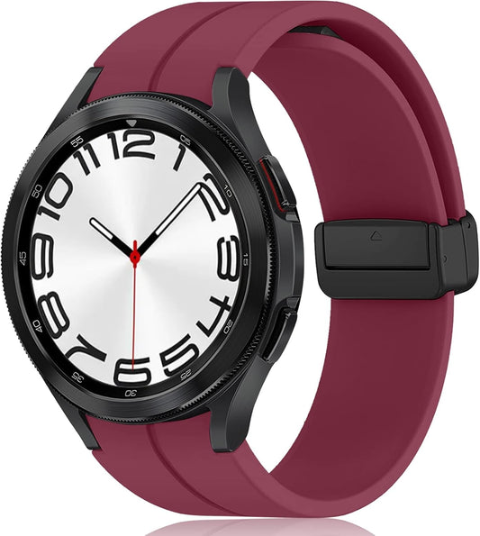 Band Compatible for Galaxy Watch 5 Pro Bands 45Mm/Galaxy Watch 6 Classic 47Mm Band, No Gap Silicone Sport Band for Samsung Galaxy Watch 7 6 5 4 Bands 44Mm 40Mm for Men Women