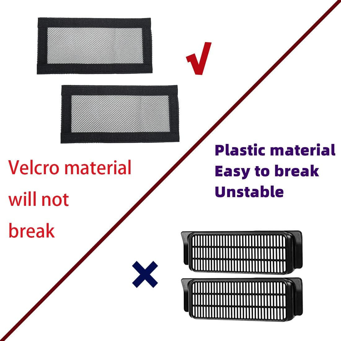 Backseat Air Vent Cover Grilles Protector Rear Seat Air Condition Outlet Air Flow Vent Protection Covers Compatible with Tesla Model 3 Model Y (2 Pack)