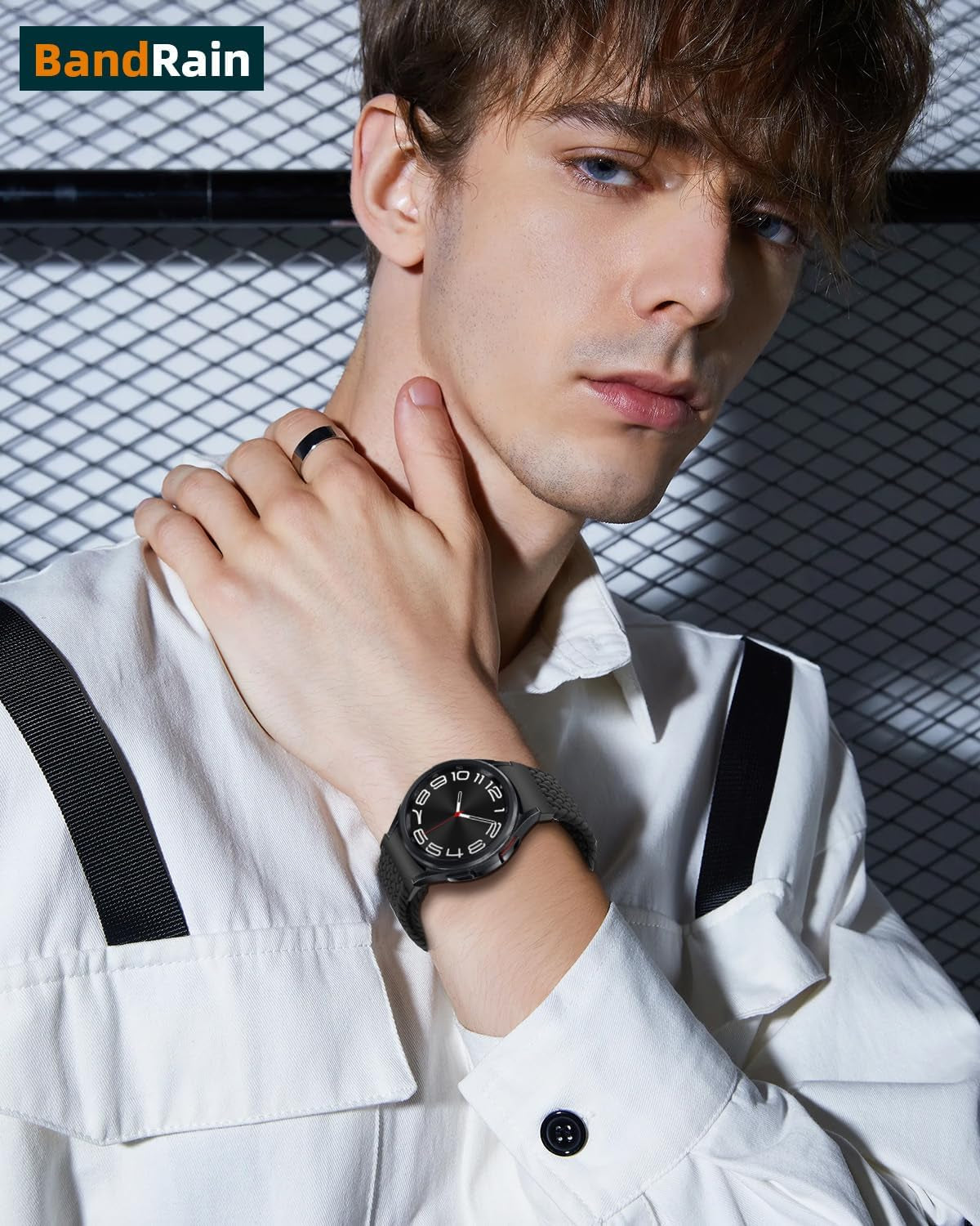 One Click No Gap Magnetic Braided Bands Compatible with Samsung Galaxy Watch 7 6 4 5 FE Band 40Mm 44Mm/Watch 6 4 Classic 47Mm 43Mm 42Mm 46Mm/Watch 5 Pro 45Mm, 20Mm Elastic Nylon Sport Strap Men Women