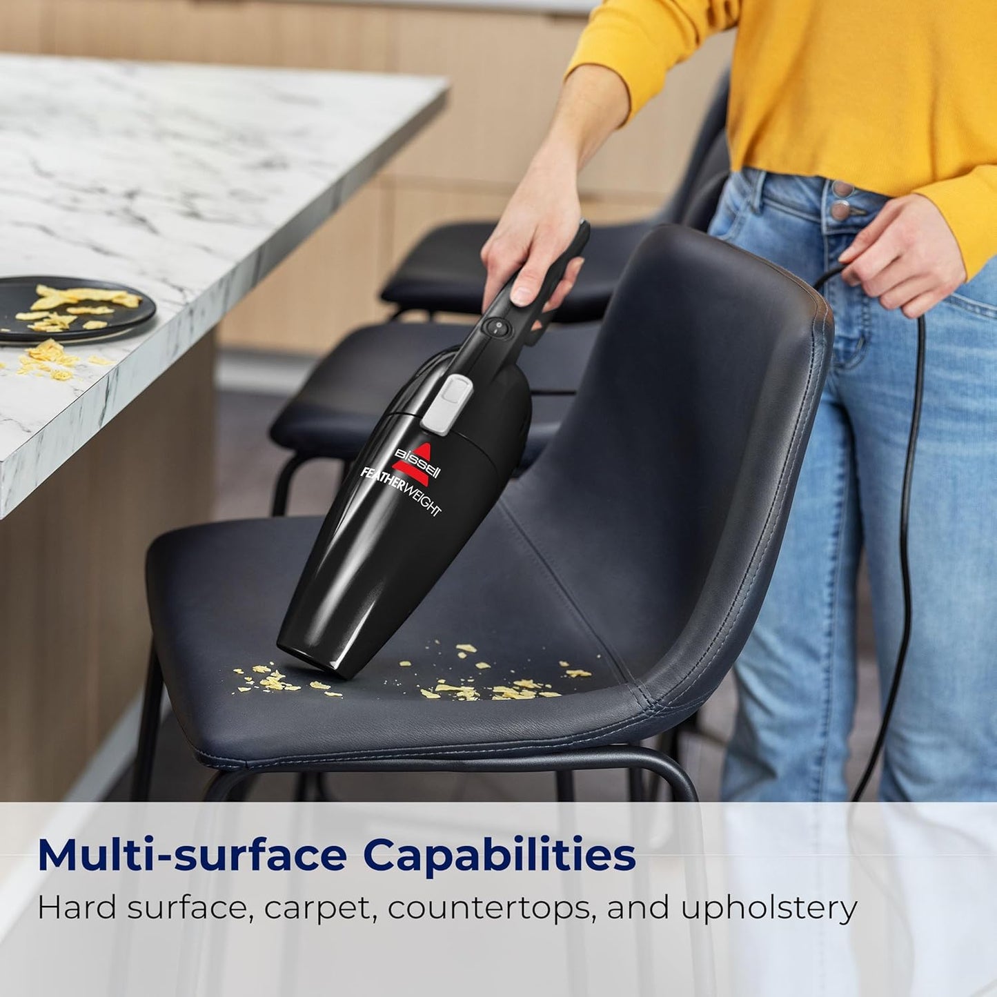 Featherweight Stick Lightweight Bagless Vacuum with Crevice Tool, 2033M, Black