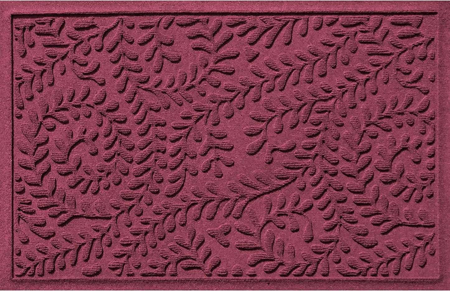 Waterhog Door Mat, 2' X 3' Made in USA, Durable and Decorative Floor Covering, Skid Resistant, Indoor/Outdoor, Water-Trapping, Boxwood Collection, Bordeaux