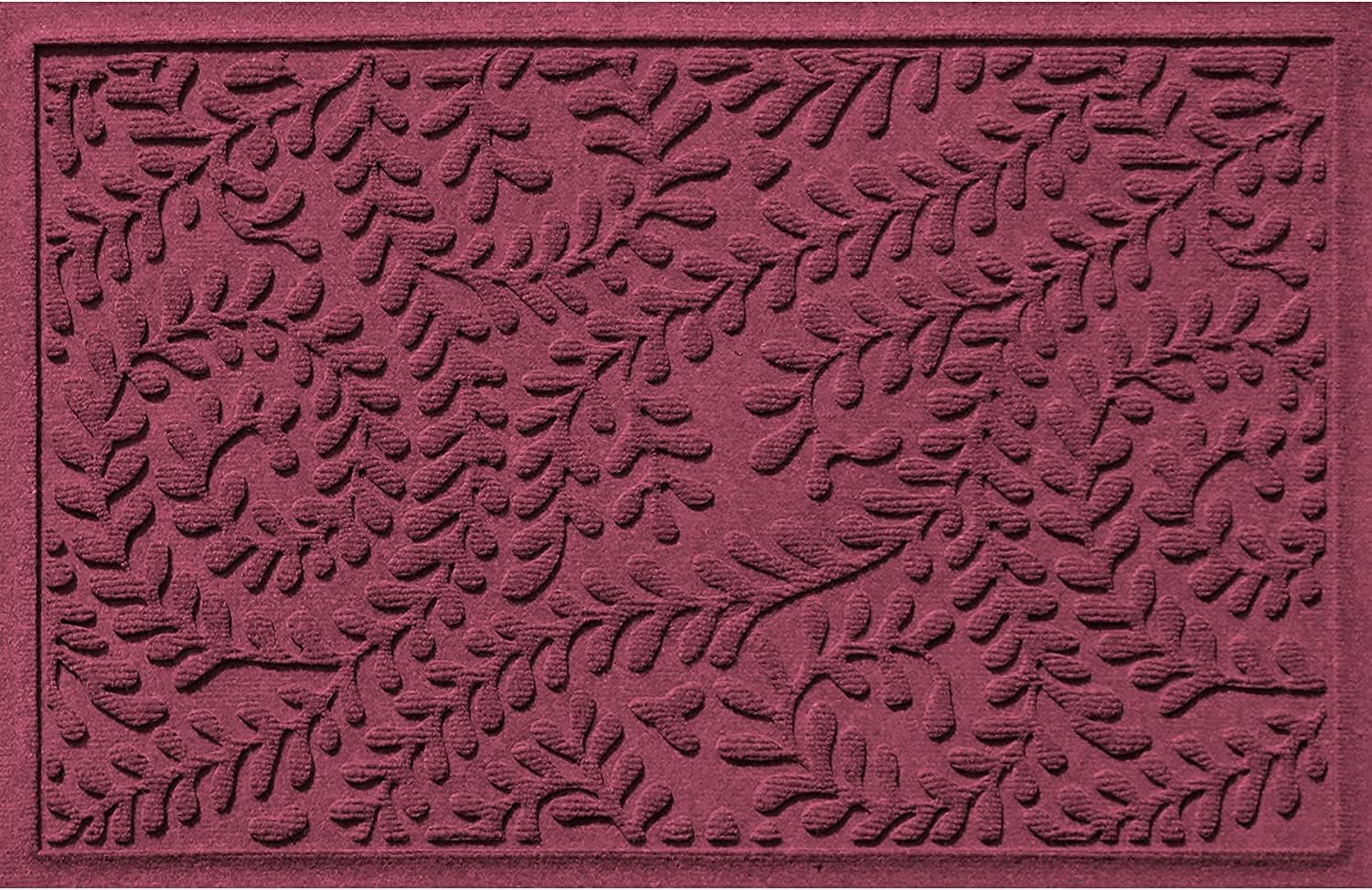 Waterhog Door Mat, 2' X 3' Made in USA, Durable and Decorative Floor Covering, Skid Resistant, Indoor/Outdoor, Water-Trapping, Boxwood Collection, Bordeaux