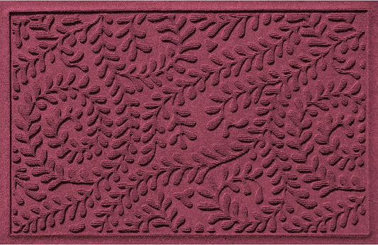 Waterhog Door Mat, 2' X 3' Made in USA, Durable and Decorative Floor Covering, Skid Resistant, Indoor/Outdoor, Water-Trapping, Boxwood Collection, Bordeaux