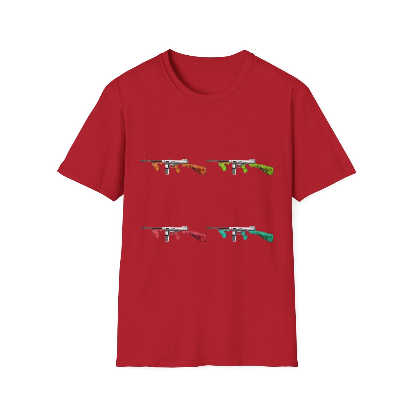 Thompson submachine gun TOMMY GUN M1928  POP ART Unisex Softstyle T-Shirt