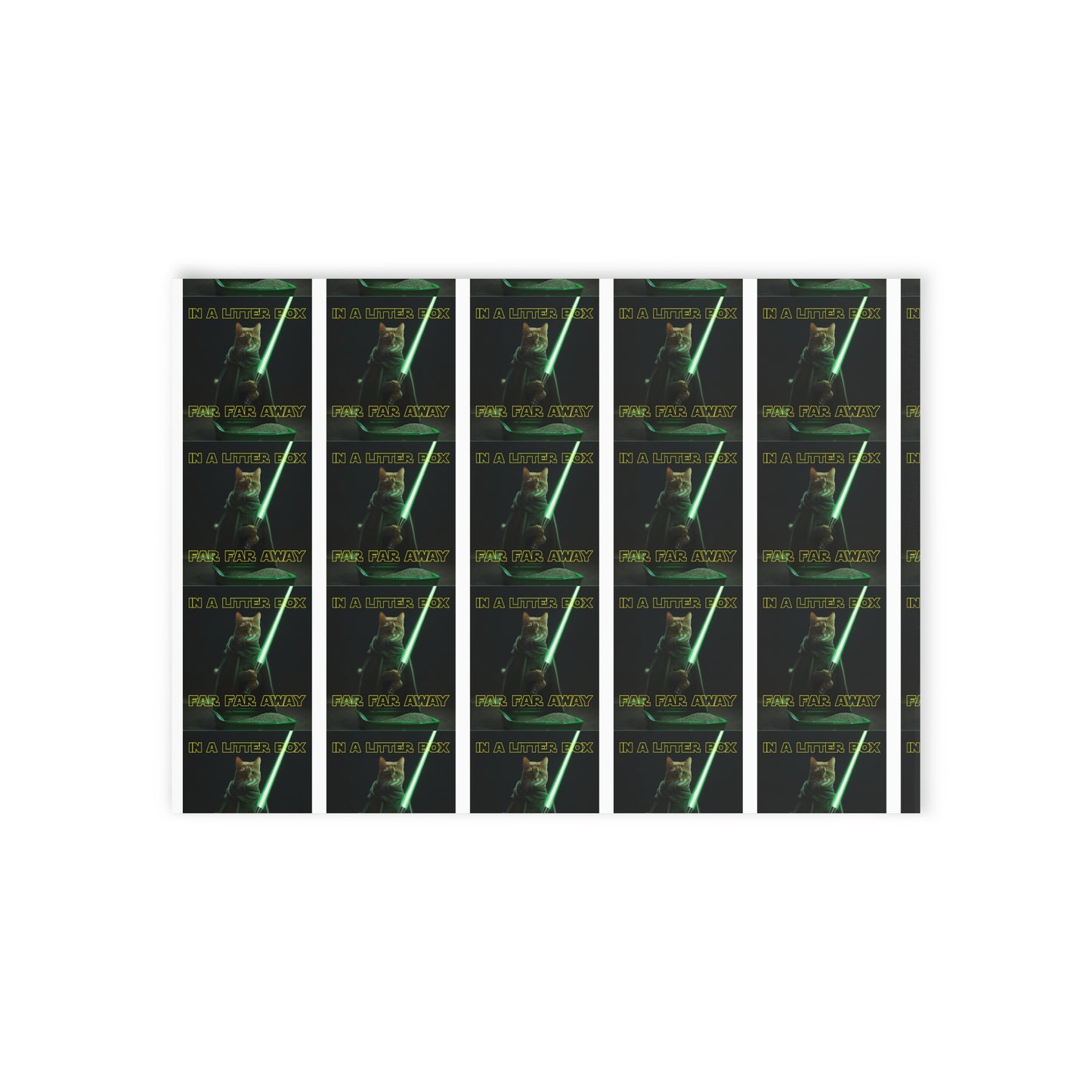 STAR WARS CAT IN A LITTER BOX FAR FAR AWAY Holiday Cards (Two-sided print)