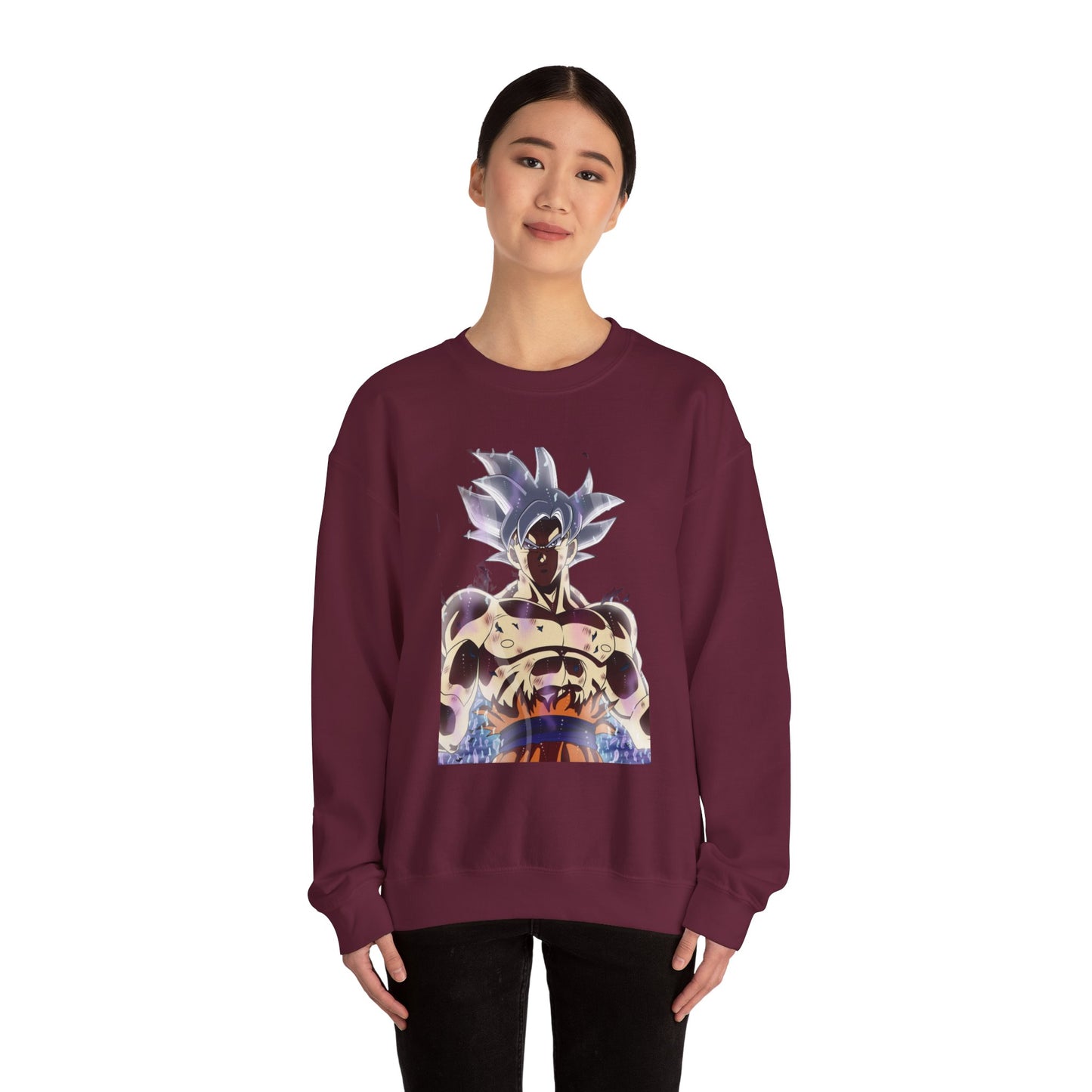 Dragon Ball Super Goku Crewneck Sweatshirt - Ultra Power White Hair Design