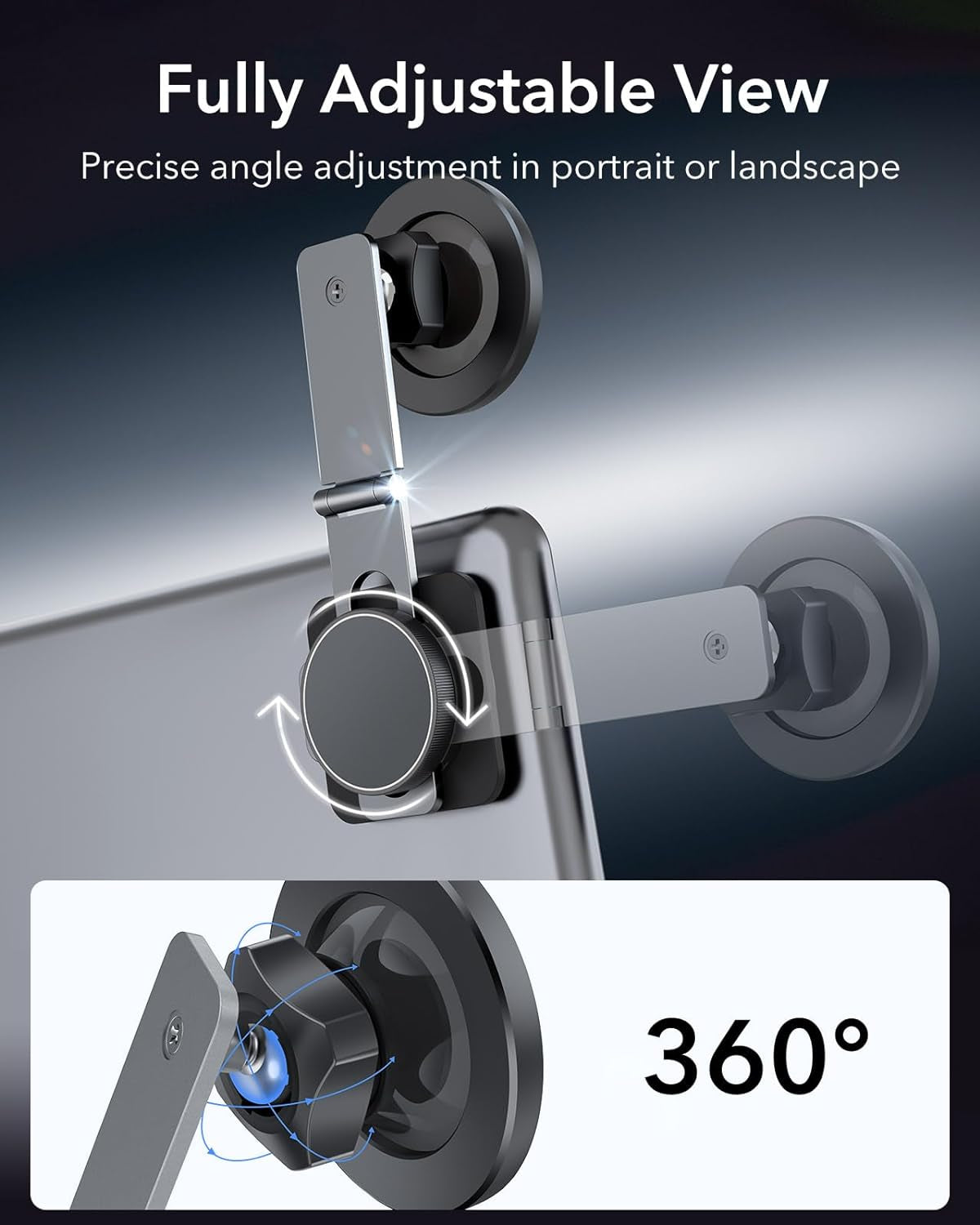 for Magsafe Car Mount, Foldable Dashboard/Tesla Magnetic Car Mount,Tesla Touchscreen Car Phone Holder Mount, Magnetic Phone Holder for Car, for Iphone 16/15/14/13/12, Charging Not Supported, Grey