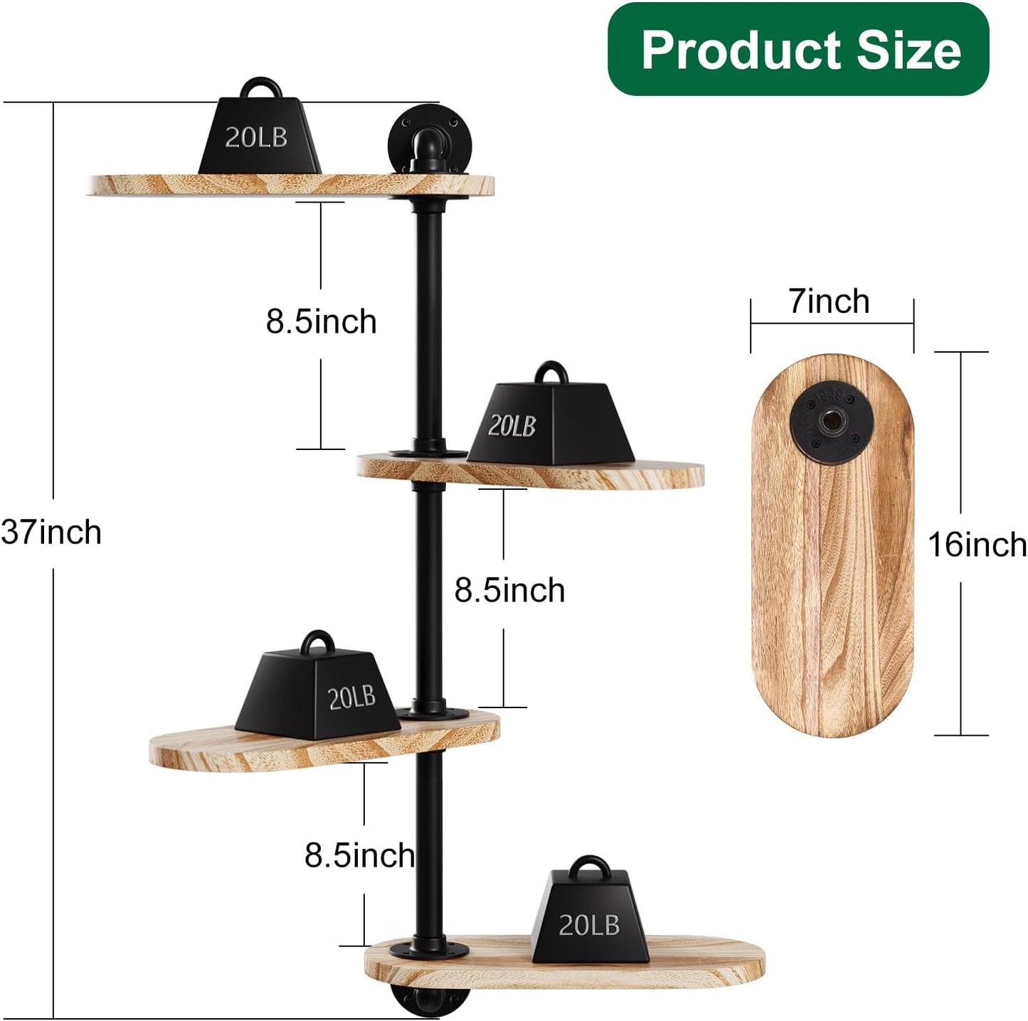 Rotating Window Plant Shelves 4 Tier Plant Display Holder Wall Mounted Plant Holder Window Sill Shelf for Plants Indoor Simple and Functional Swivel Plant Shelf to Decorate Your Space
