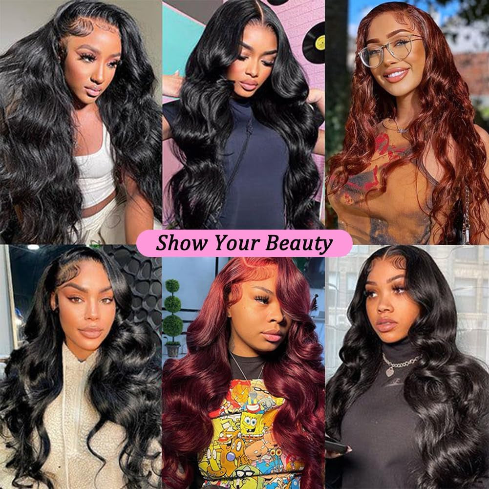 Human Hair Bundles 14 16 18 Inch 3 Bundles Body Wave Bundles Human Hair 12A 100% Unprocessed Brazilian Virgin Human Hair Body Wave Human Hair Bundles Natural Color Human Hair Extensions