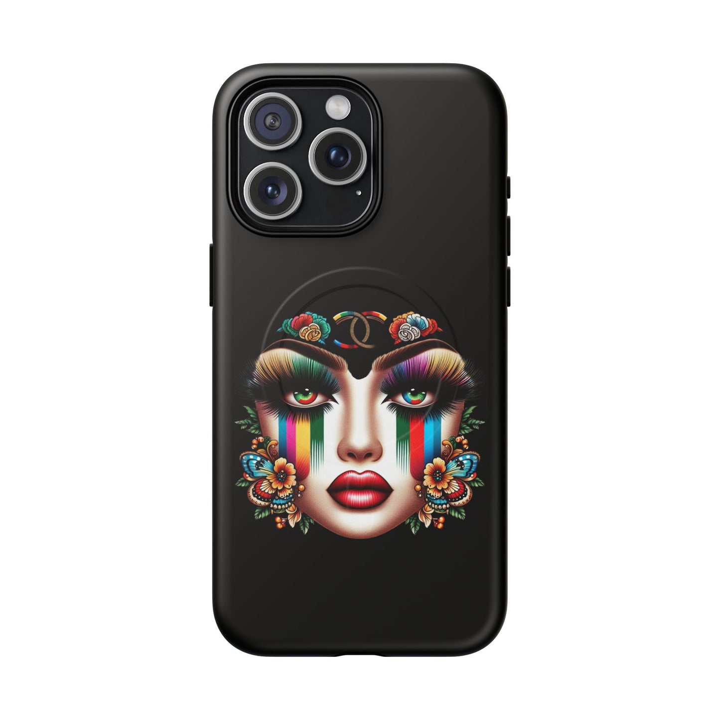 Gucci Inspired Artistic Tough Magnetic Phone Case - Vibrant Lady Design