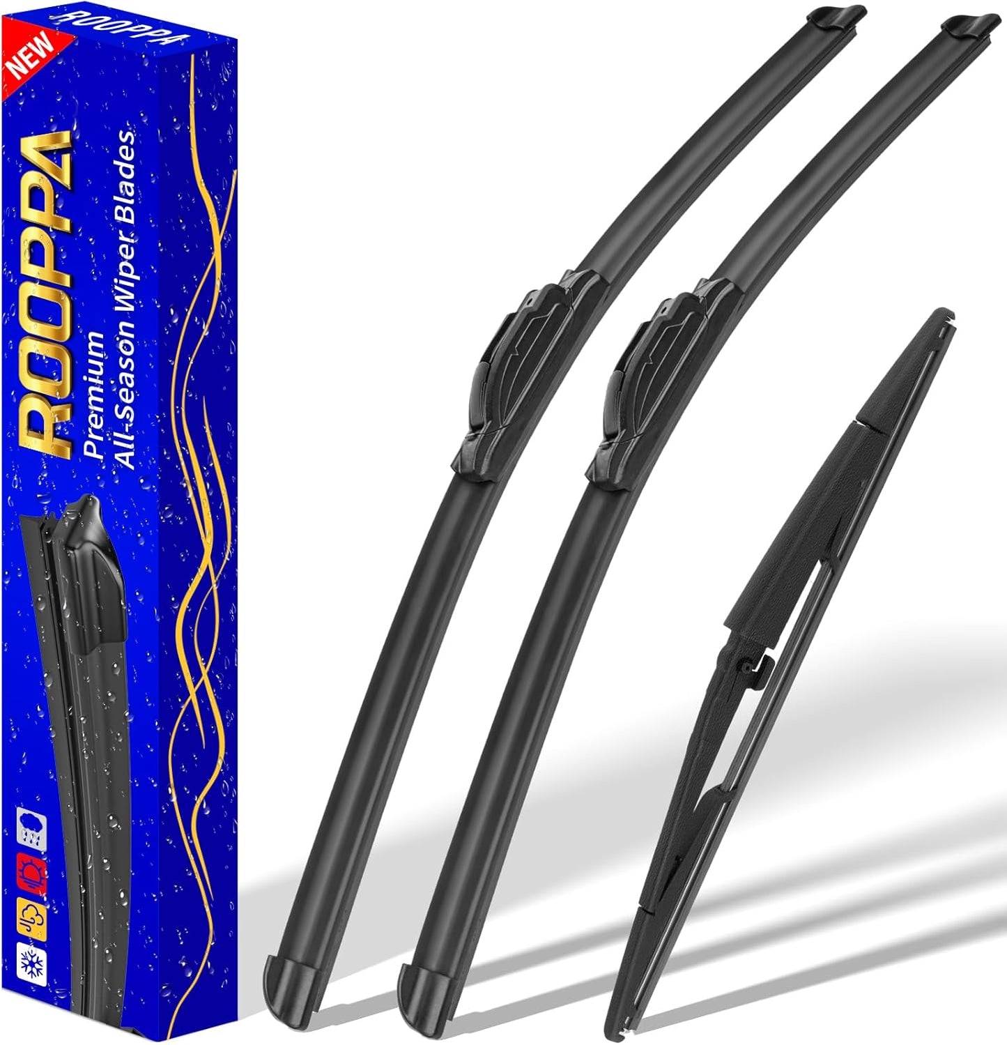 3 Wipers Replacement for 2012-2016 Honda CRV CR-V, Windshield Wiper Blades Original Equipment Replacement - 26"/16"/13" (Set of 3) U/J HOOK
