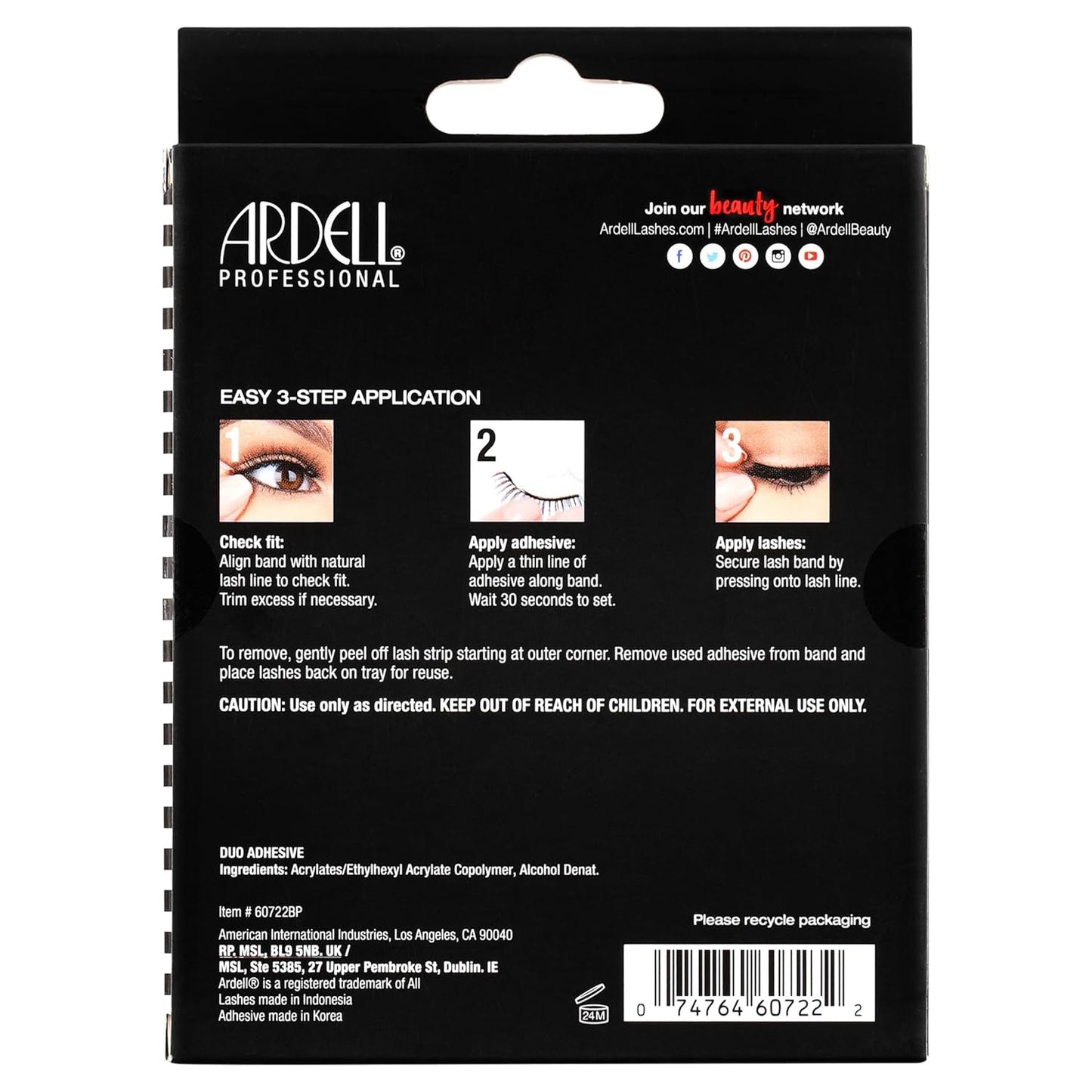 False Eyelashes Demi Wispies Black, 1 Pack (6 Pairs per Pack)