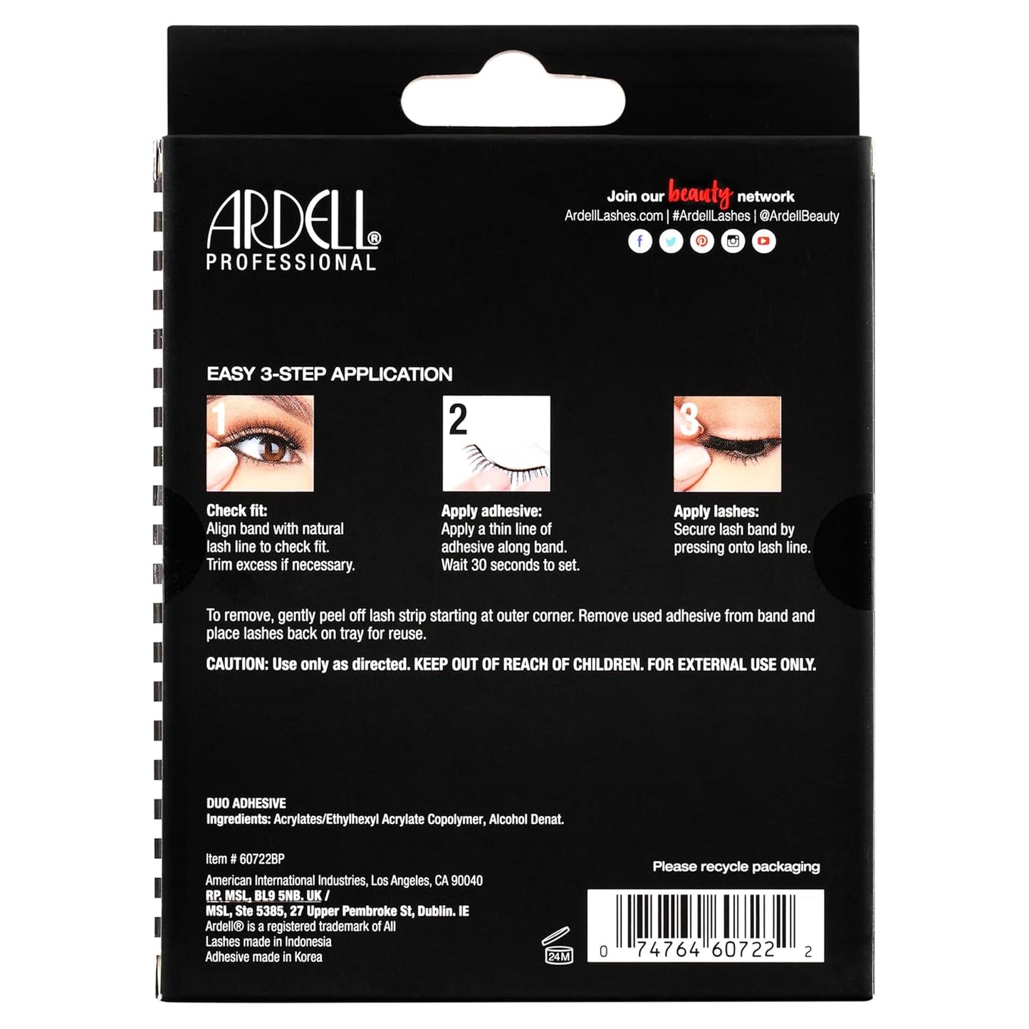 Demi Wispies Eyelashes - Black, the Original Feathered Lash Demi Lashes, Reusable Invisiband Strip Lashes, 6 Pairs, 1 Pack