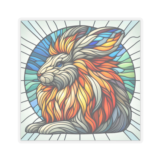 Lionhead Rabbit Colorful Rabbit Kiss-Cut Stickers - Vibrant Art Decals for Laptops, Water Bottles, Scrapbooking, Gifts, Party Favors
