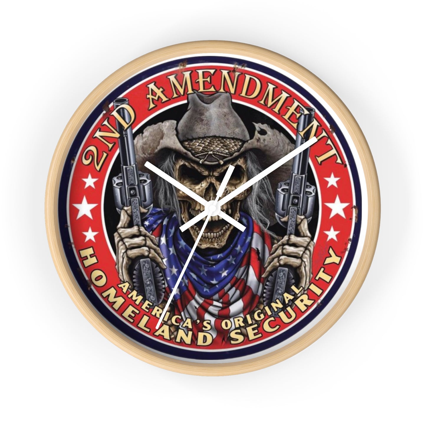 2nd Amendment AMERICA'S ORIGINAL HOMELAND SECURITY Wall Clock