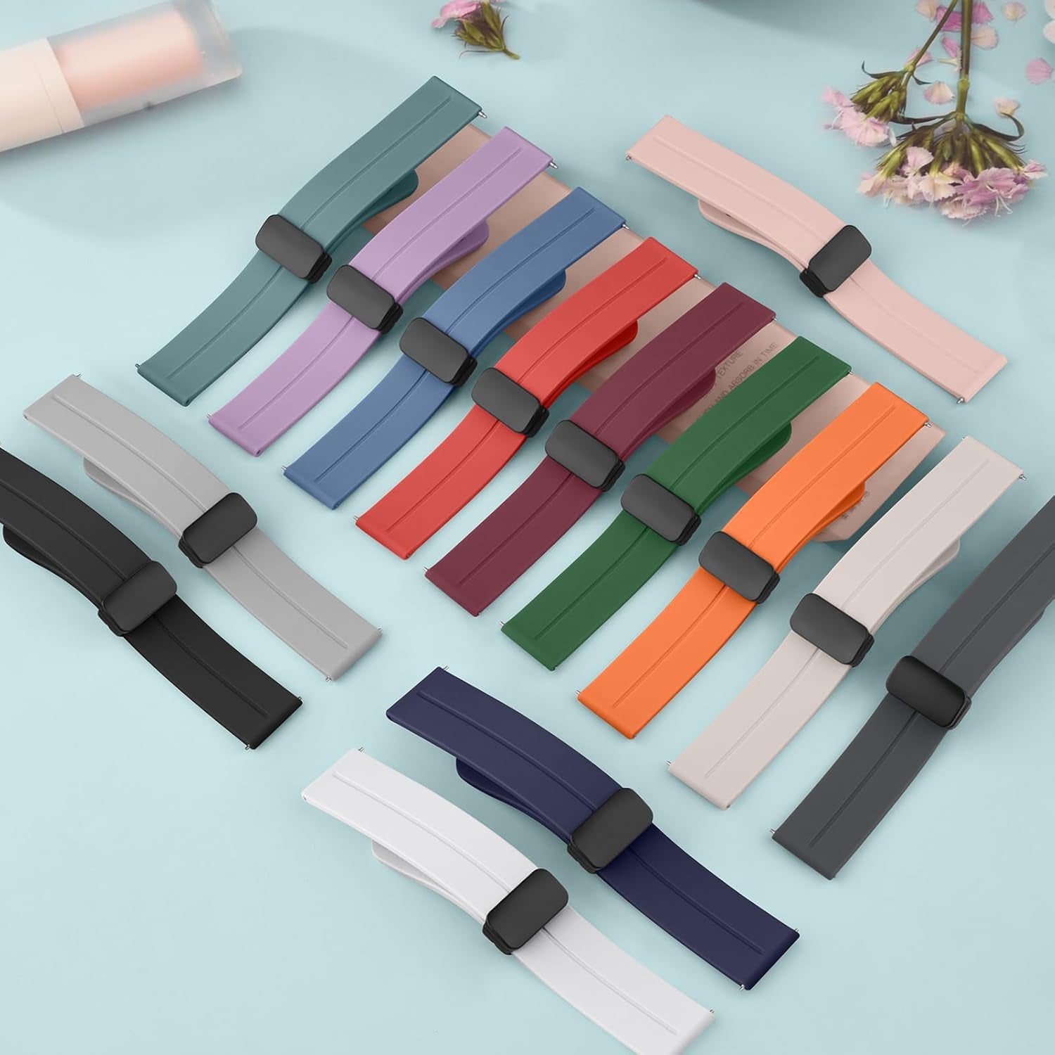 Bands Compatible with Samsung Galaxy Watch 6 Band 40Mm 44Mm, Samsung Galaxy Watch 6 Classic Bands 43Mm 47Mm, 20Mm Soft Silicone Sport Replacement Strap for Galaxy Watch 6 Band Women Men