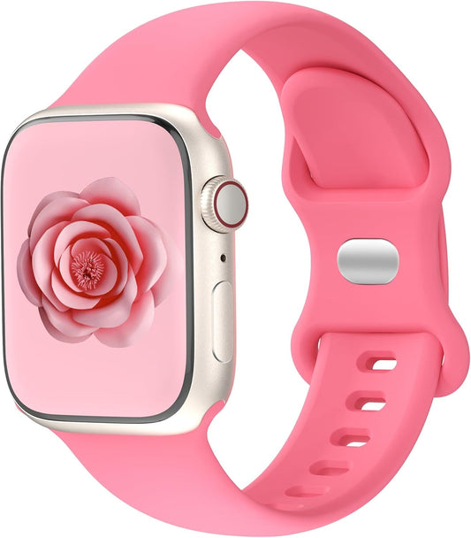 Sport Band Compatible with Apple Watch Bands 38Mm 40Mm 41Mm 42Mm 44Mm 45Mm 46Mm 49Mm, Soft Silicone Waterproof Strap Wristband for Iwatch Ultra Series 10 9 8 SE 7 6 5 4 3 2 1 Women Men