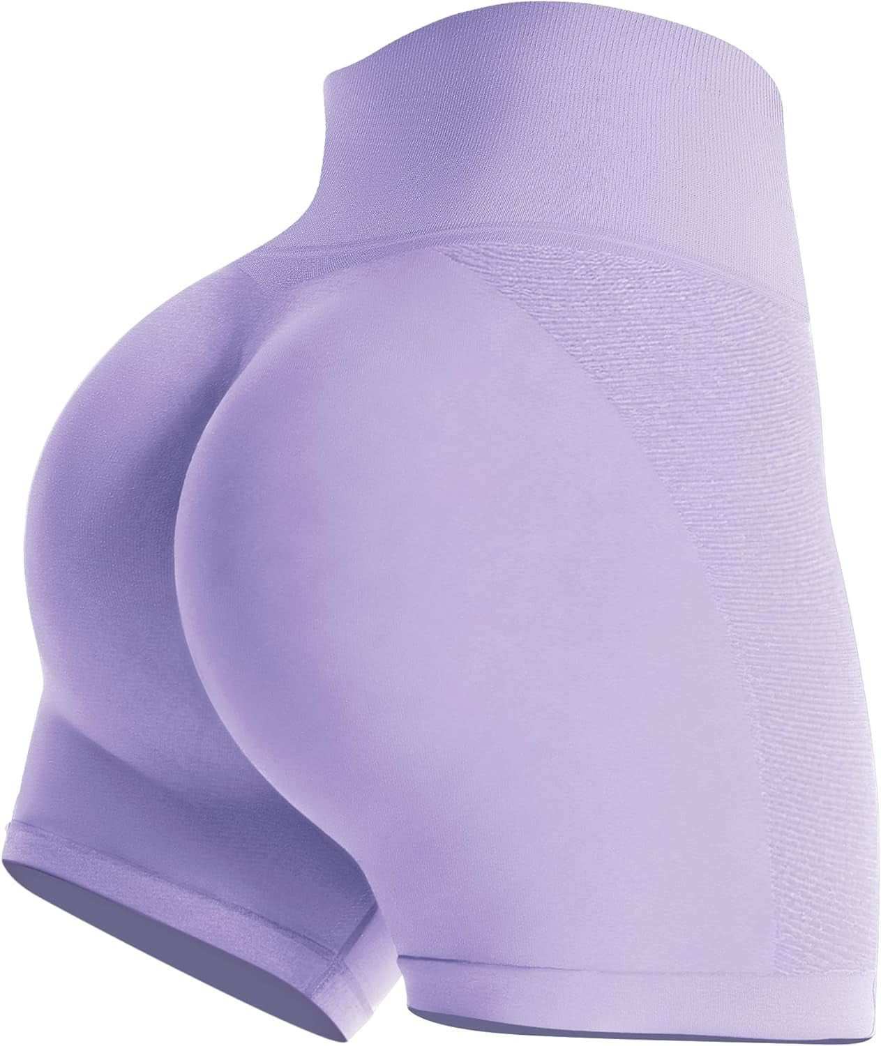 Gym Shorts Women, Seamless Yoga Workout Shorts, High-Waisted Scrunch Butt Booty Lifting Athletic Running Shorts