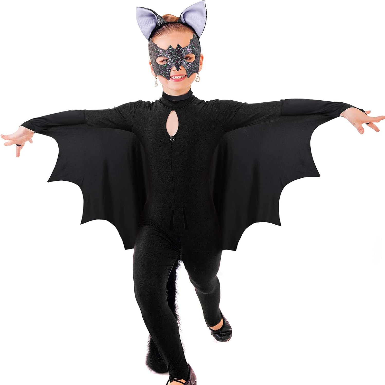 Kids Bat Vampire Costume Accessories Halloween Bat Costume for Kids Bat Mask Bat Ears Headband for Bat Theme Party