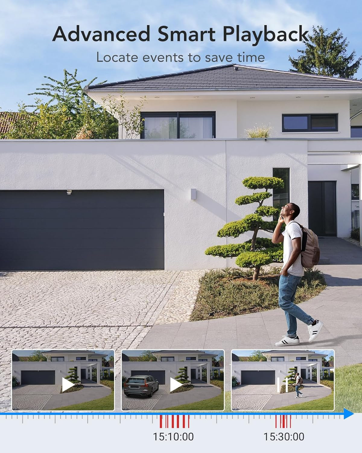 5MP Home Security Camera System with AI Human/Vehicle Detection, 8CH H.265+ DVR Recorder with 4X 5MP (2560TVL) Wired IP67 Outdoor CCTV Cameras, 100 Ft EXIR Night Vision with Smart IR & WDR TRUCK DRIVER