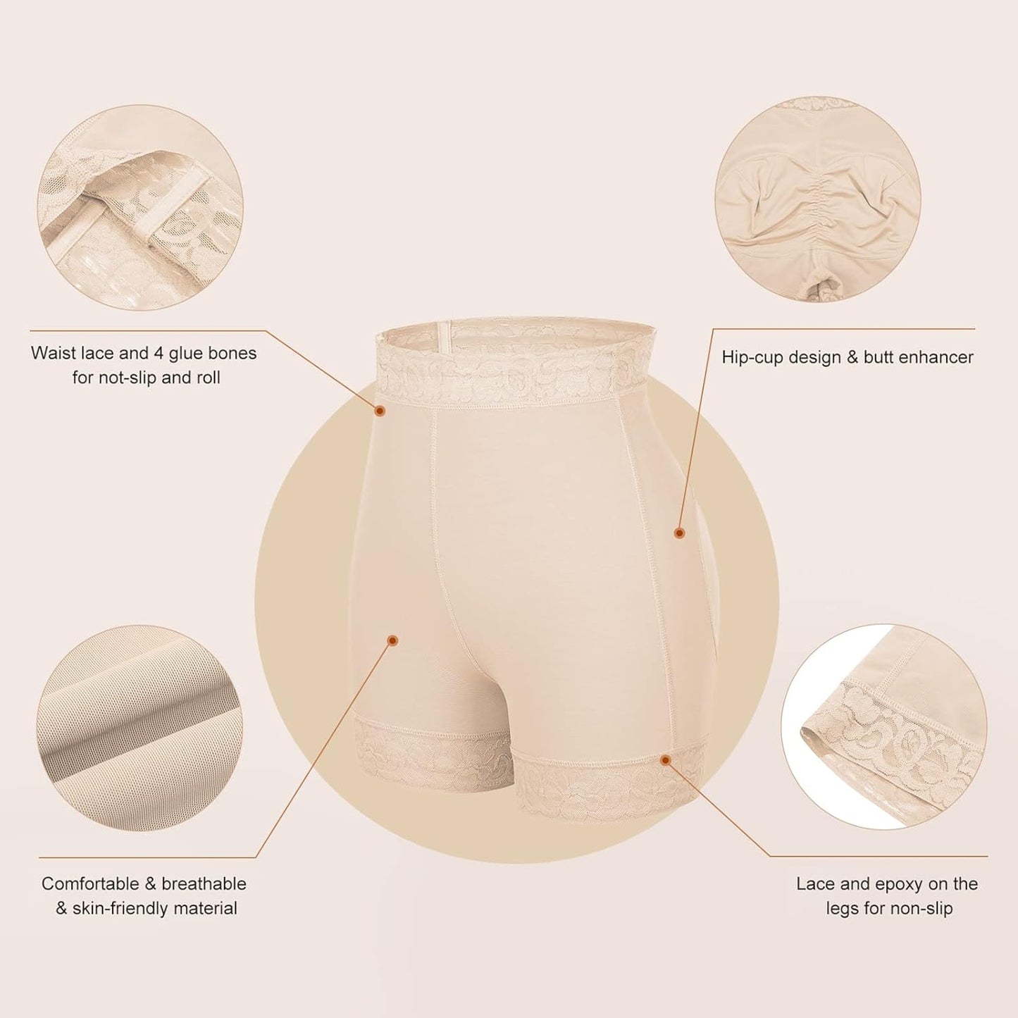 Butt Lifter Panties Faja Shorts Hip Enhancer Tummy Control Butt Lifting Shapewear