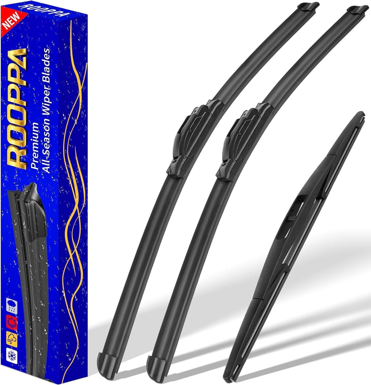 3 Wipers Replacement for 2012-2016 Honda CRV CR-V, Windshield Wiper Blades Original Equipment Replacement - 26"/16"/13" (Set of 3) U/J HOOK