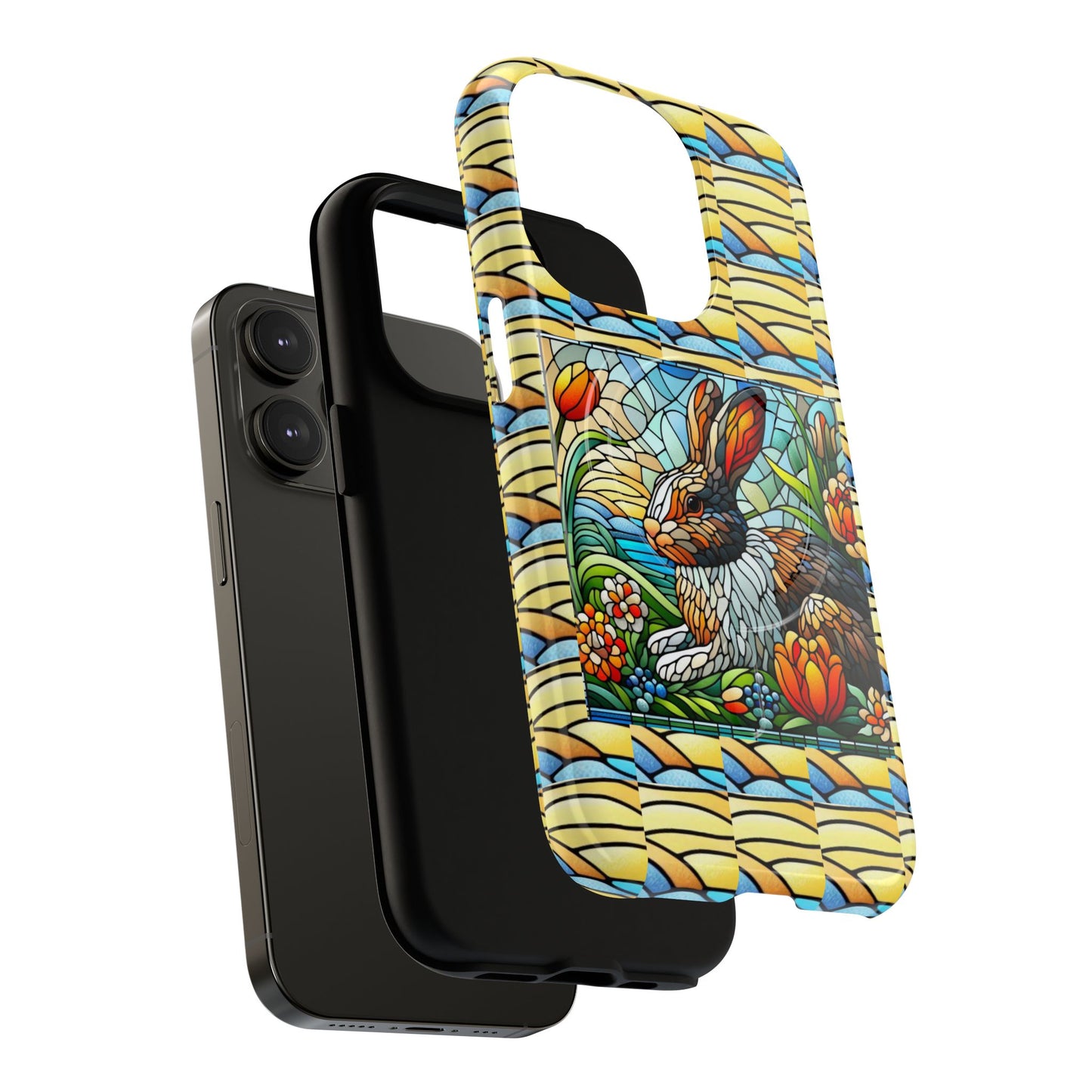 Dutch Rabbit Animal Stained Glass Design Tough Magnetic Cases