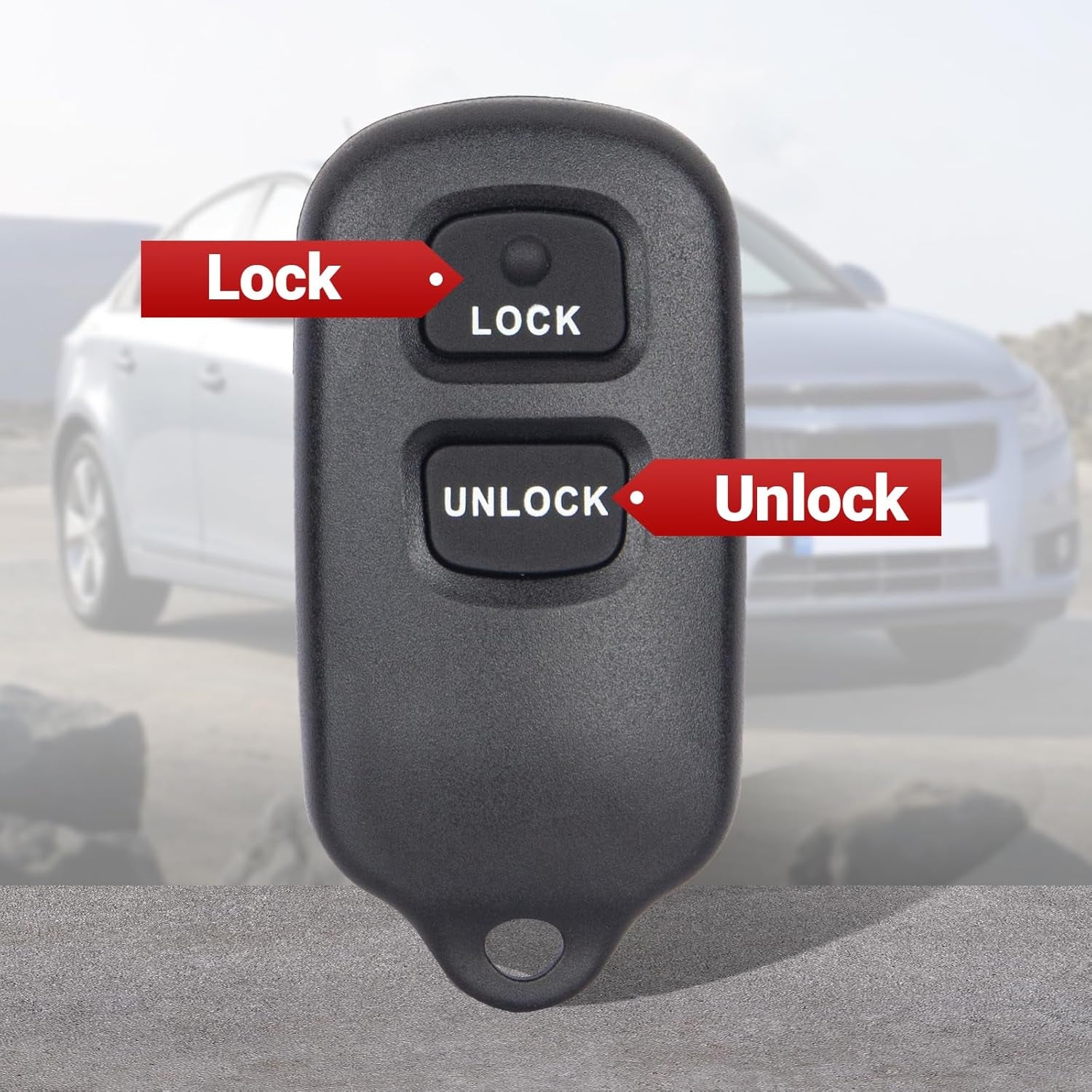 Key Fob Keyless Entry Remote Control Compatible with Toyota Tundra Rav4 Highlander Celica Echo Yaris Prius FJ Cruiser/Scion Xa Xb Car Key Replacement for HYQ12BBX HYQ12BAN