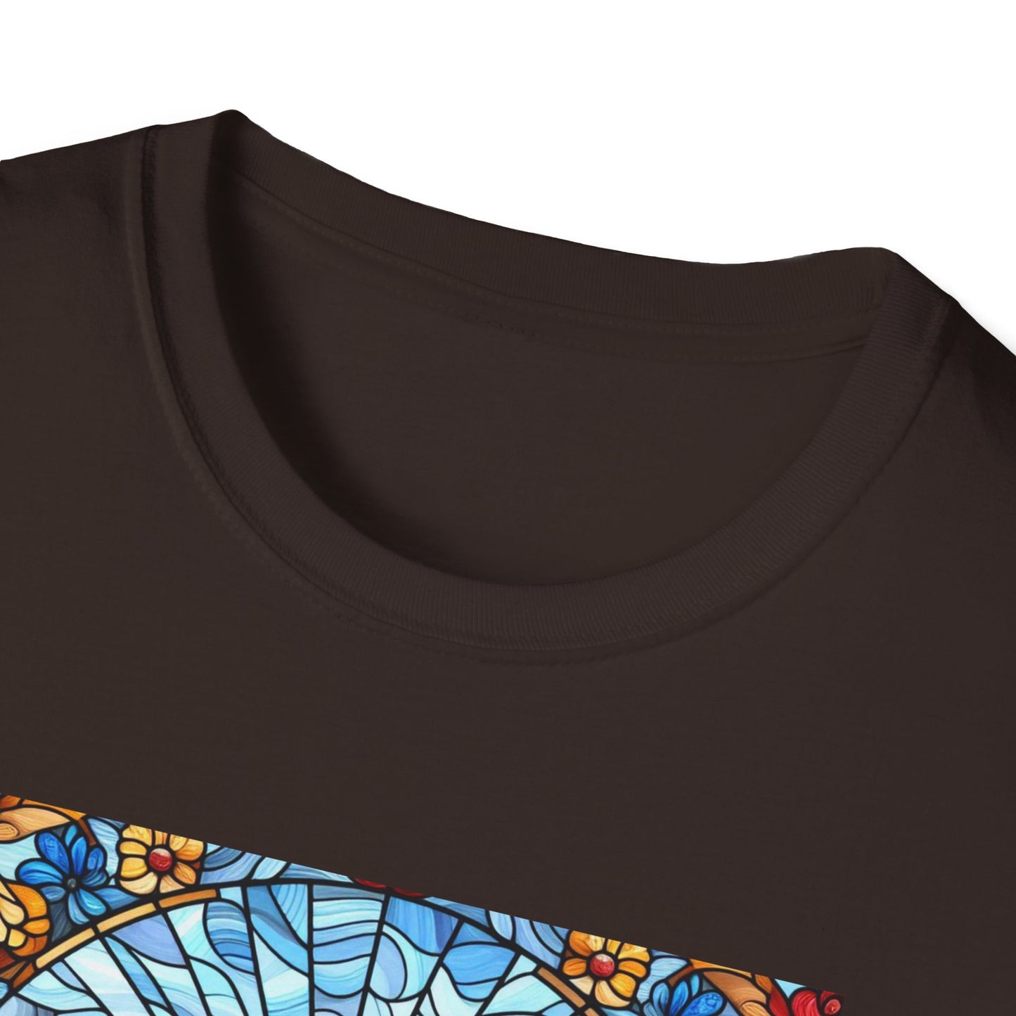 Dachshund Stained Glass Unisex Softstyle T-Shirt