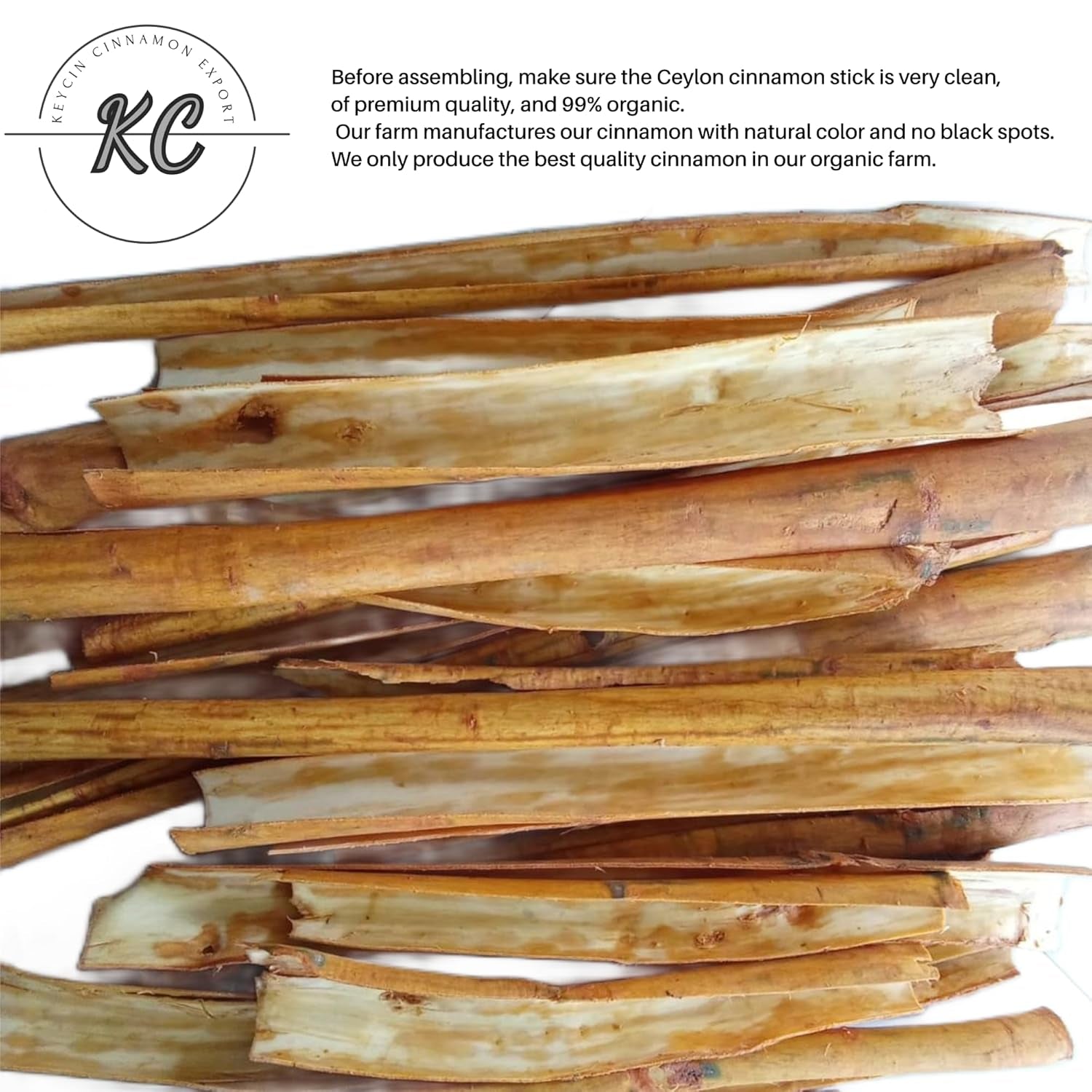 1 Lb of Organic Ceylon Cinnamon Sticks, 7 Inches Long, Chemical-Free, and 100% Natural. These Are Premium Quality True Cinnamon (Cinnamomum Verum) from Sri Lanka. TLBH