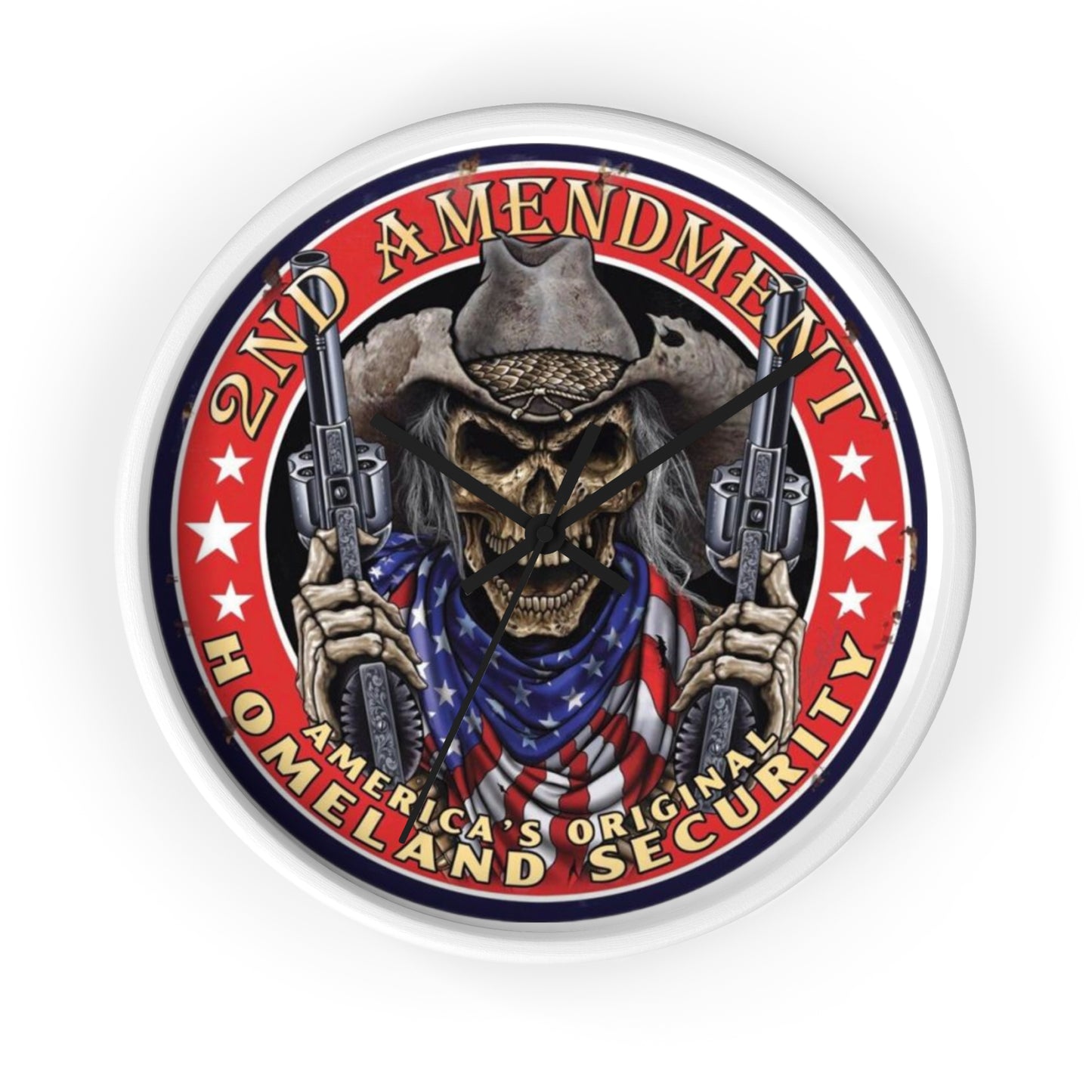 2nd Amendment AMERICA'S ORIGINAL HOMELAND SECURITY Wall Clock