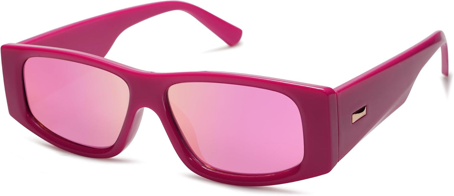Trendy Y2K Rectangle Polarized Sunglasses for Women Men Fashion Designer Rave Sunglasses SJ2228