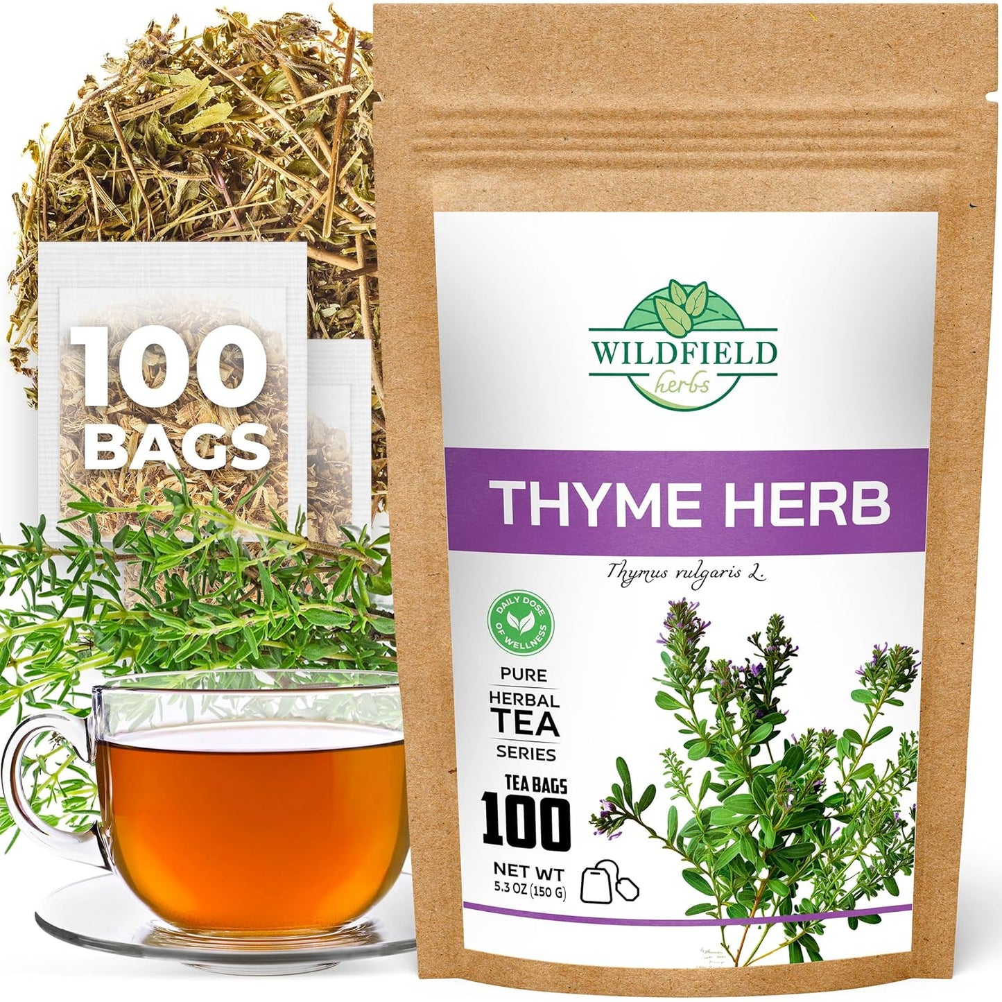 100 Bags Ginger Tea Bags Ginger Root Tea Dry Dried Herb (Zingiber Officinale) - 100 Count 1.5G Tea Bags Ginger Raíz De Jengibre TLBH