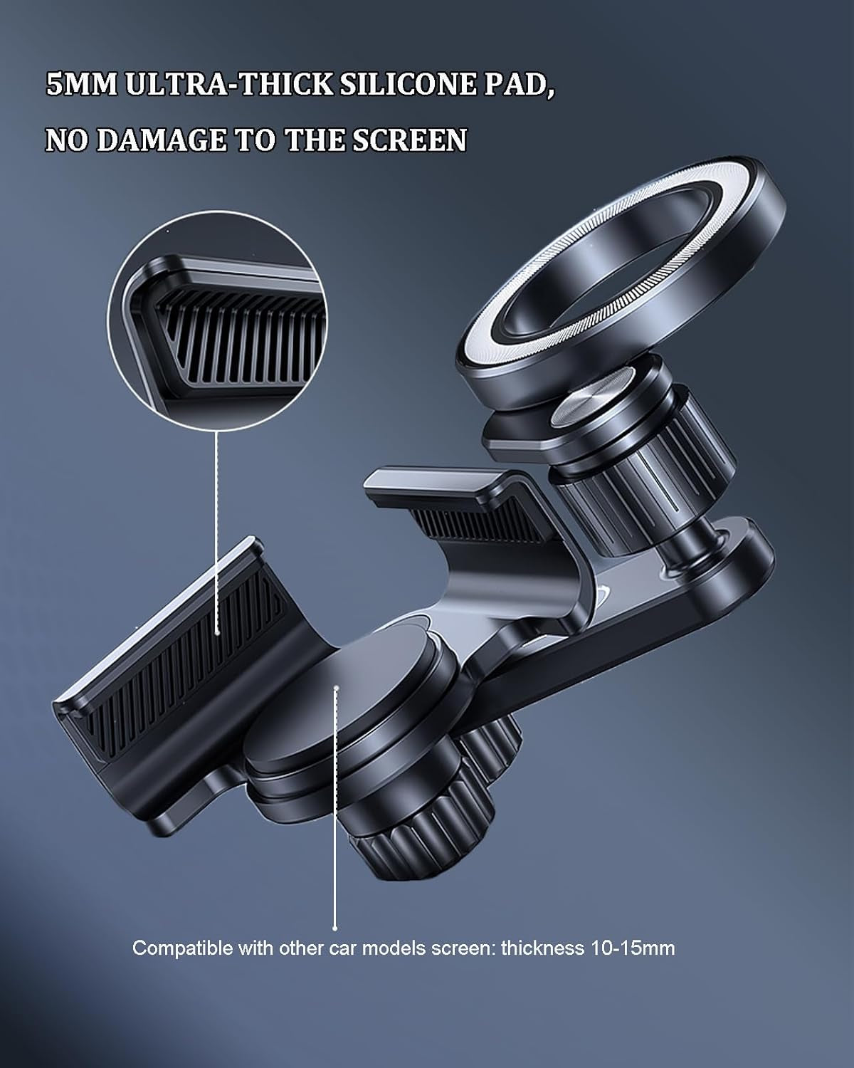 Phone Mount for Tesla Model Y Accessories 2024, No Glue Required, for Magsafe Magnetic Car Dash Phone Holder for Tesla Model 3/Y/S/X/Cybertruck Accessories (For Model 3/Y/S/X/Cybertruck)