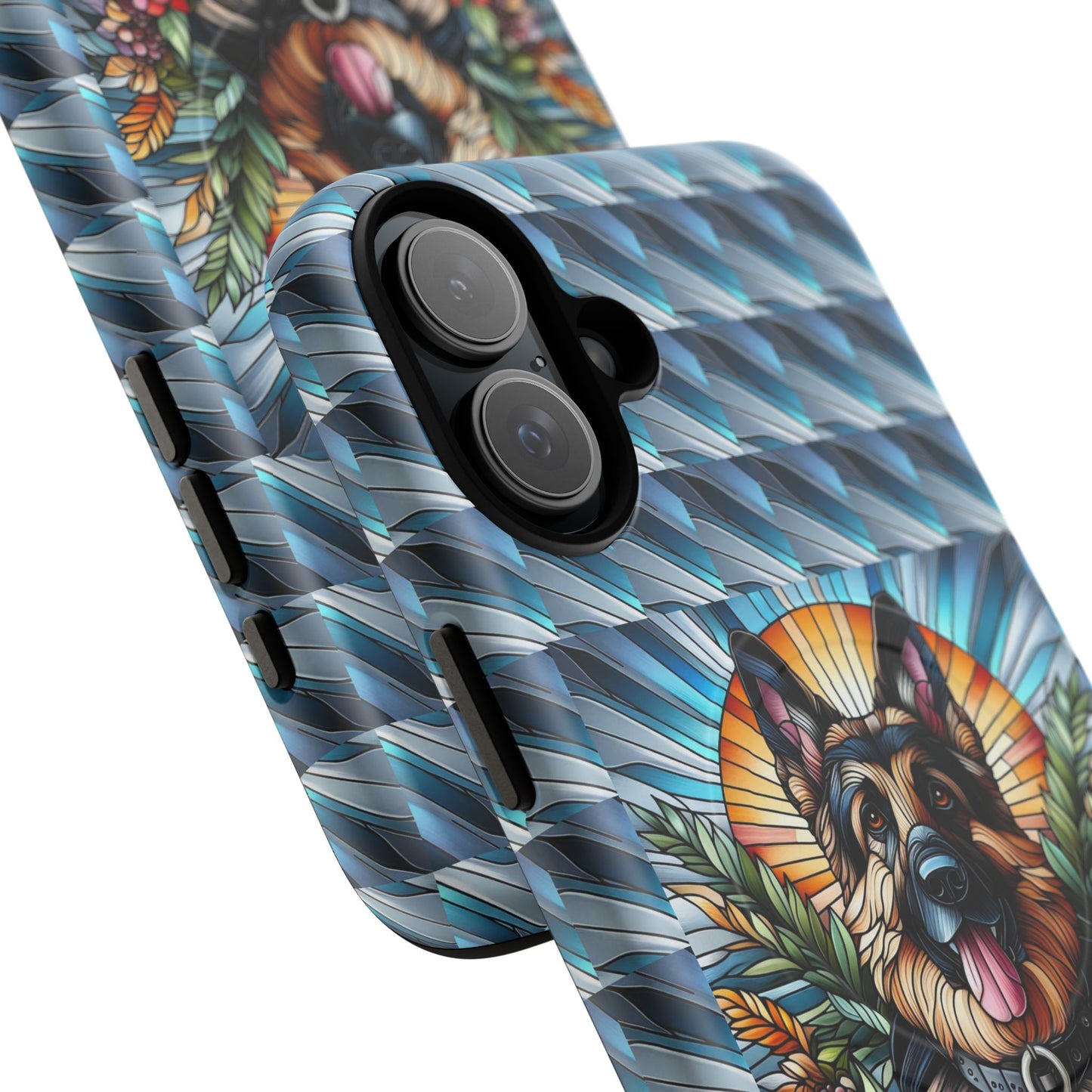 German Shepherd Stained Glass Tough Magnetic Cases