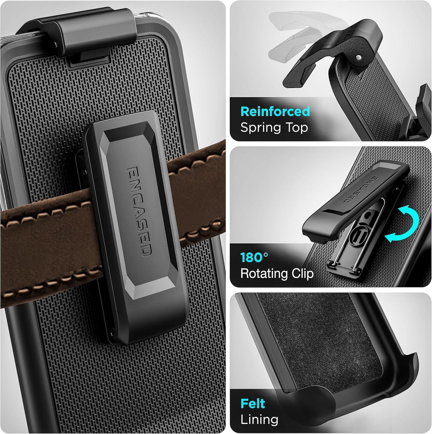 Designed for Samsung Galaxy S25 Ultra Case with Belt Clip (Compatible with Magsafe Qi2) Dual-Layer Rugged Cover with Phone Holster (Voyager Series) (S25 Ultra)