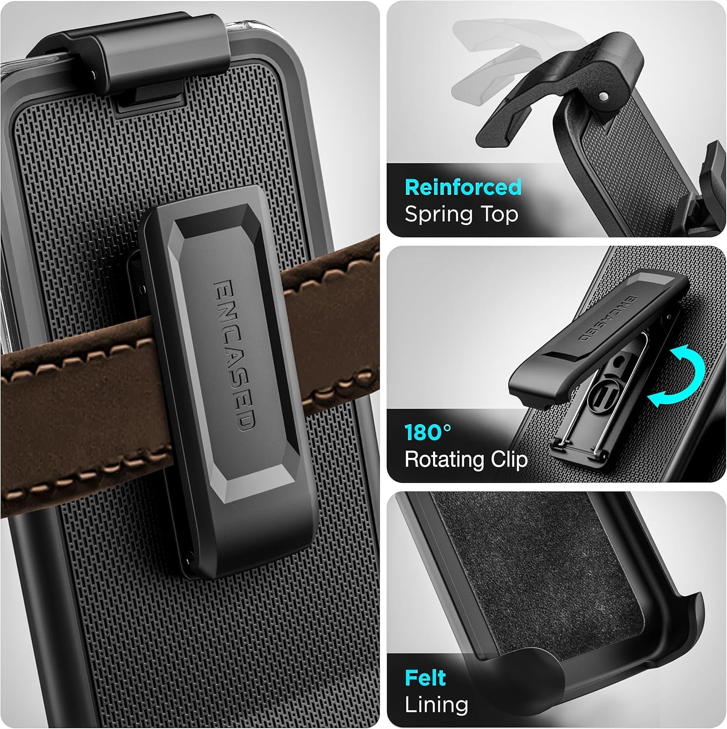 Designed for Samsung Galaxy S25 Ultra Case with Belt Clip (Compatible with Magsafe Qi2) Dual-Layer Rugged Cover with Phone Holster (Voyager Series) (S25 Ultra)