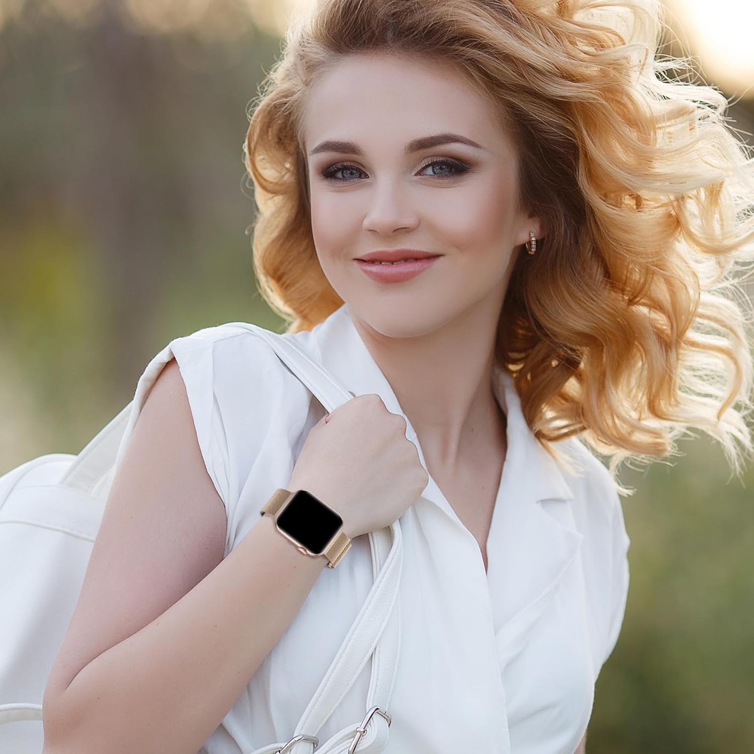 Stainless Steel Metal Band Compatible with Apple Watch Band 38Mm 42Mm 40Mm 44Mm 41Mm 45Mm 49Mm, Mesh Magnetic Clasp Loop Sp Wristband for Iwatch Ul Series 9/8/SE/7/6/5/4/3/2/1 Men Women