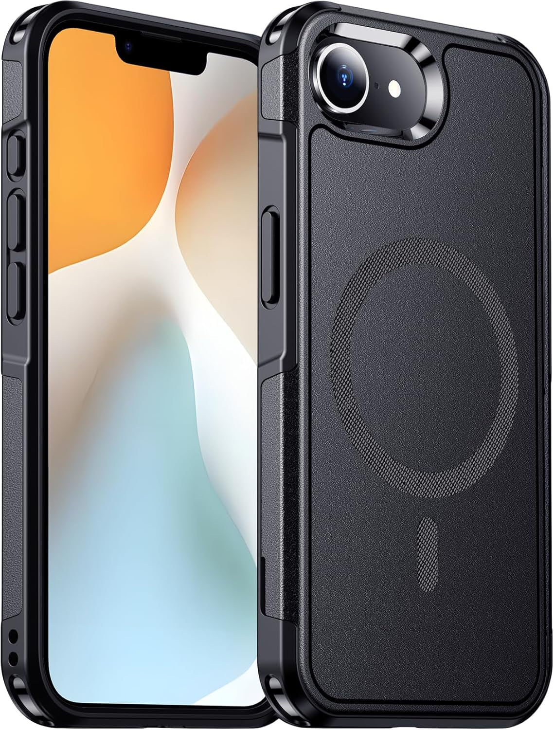 Designed for Iphone 16E Case,Iphone SE 4 Case,[Military Grade Drop Protection][Compatible with Magsafe] Heavy Duty Shockproof Phone Case for Iphone 16E/SE4 2025 6.1''-Black