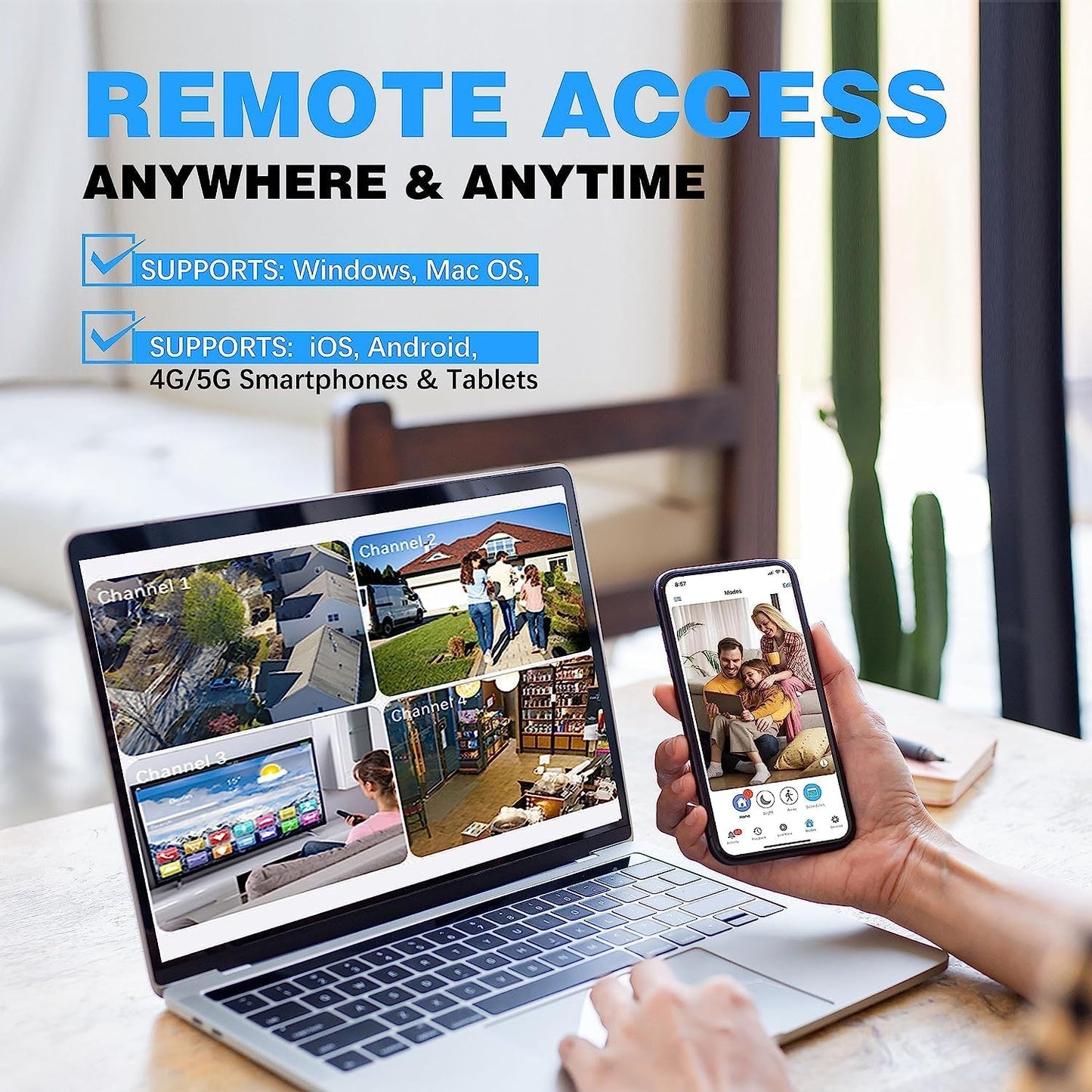 Master 4K 8 Channel Home Security Camera System, 2TB NVR, 4 Poe IP Cameras Outdoor, 8MP Wired Surveillance CCTV, Heat Motion Vehicle Detection, LED Light, 24/7 Recording Security Camera, 876804 TRUCK DRIVER