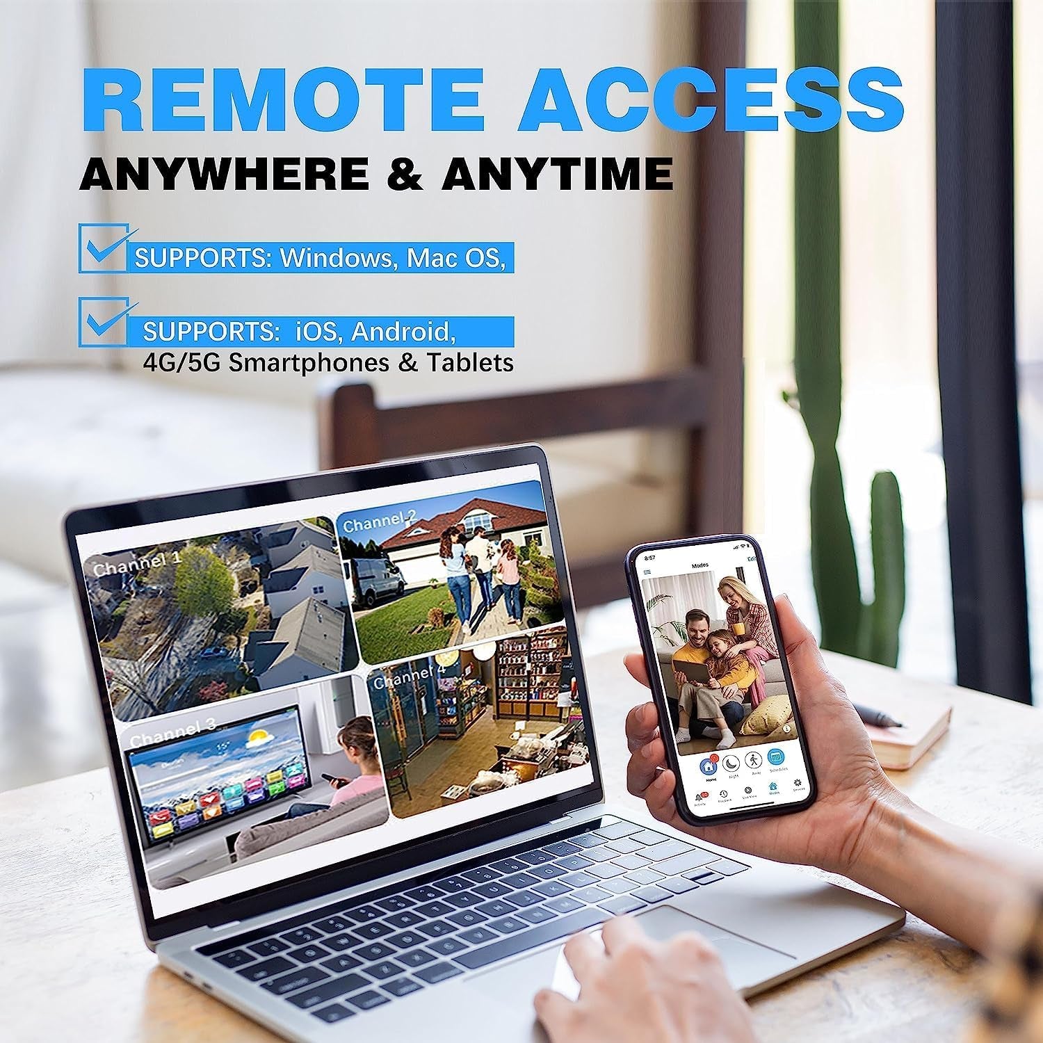 Master 4K 8 Channel Home Security Camera System, 2TB NVR, 4 Poe IP Cameras Outdoor, 8MP Wired Surveillance CCTV, Heat Motion Vehicle Detection, LED Light, 24/7 Recording Security Camera, 876804 TRUCK DRIVER