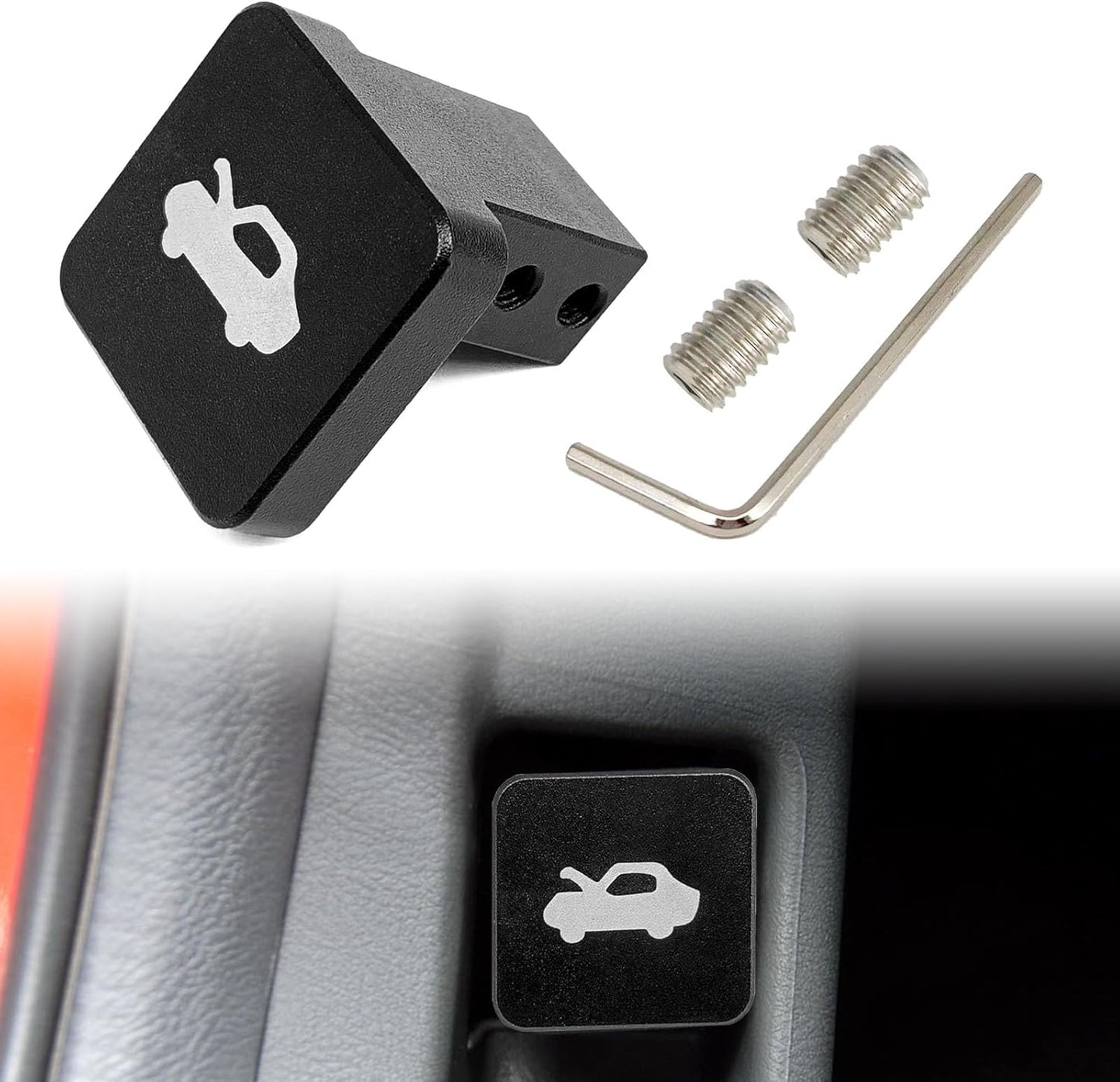 Hood Latch Release Handle Cable Aluminum Alloy Repair Kit, Compatible with Honda Civic 1996-2011, Honda CR-V 1997-2006, Honda Element 2003-2011, Red