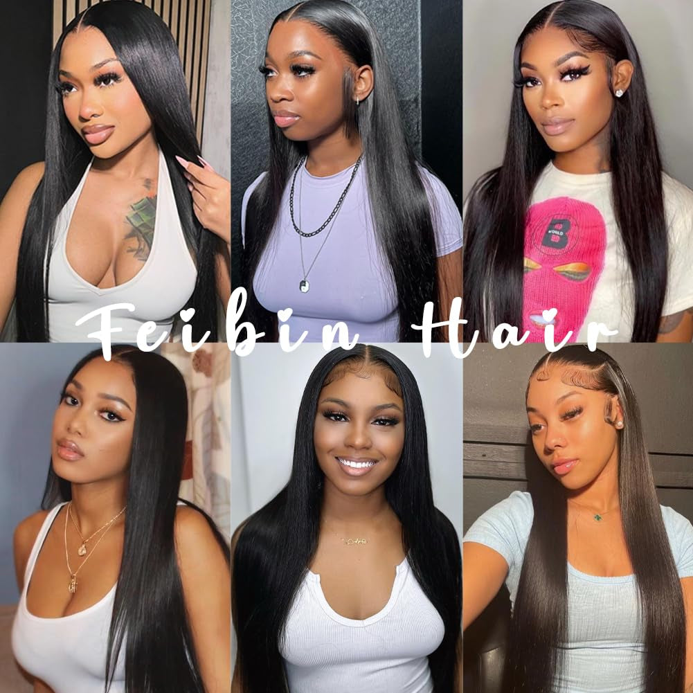 Straight Human Hair Bundles 14 14 14 Inch Trippy Hair Bundles Human Hair 100% Brazilian Unprocessed Raw Hair Bundles Weft Weave Bundles Human Hair Extensions for Black Women Natural Color