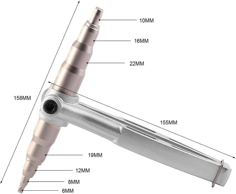 Copper Pipe Tube Expander, Stainless Steel Mandrel Manual Expanding Tool, Pipe Swaging Tool, for Air Conditioner Refrigeration Install Maintain Repair