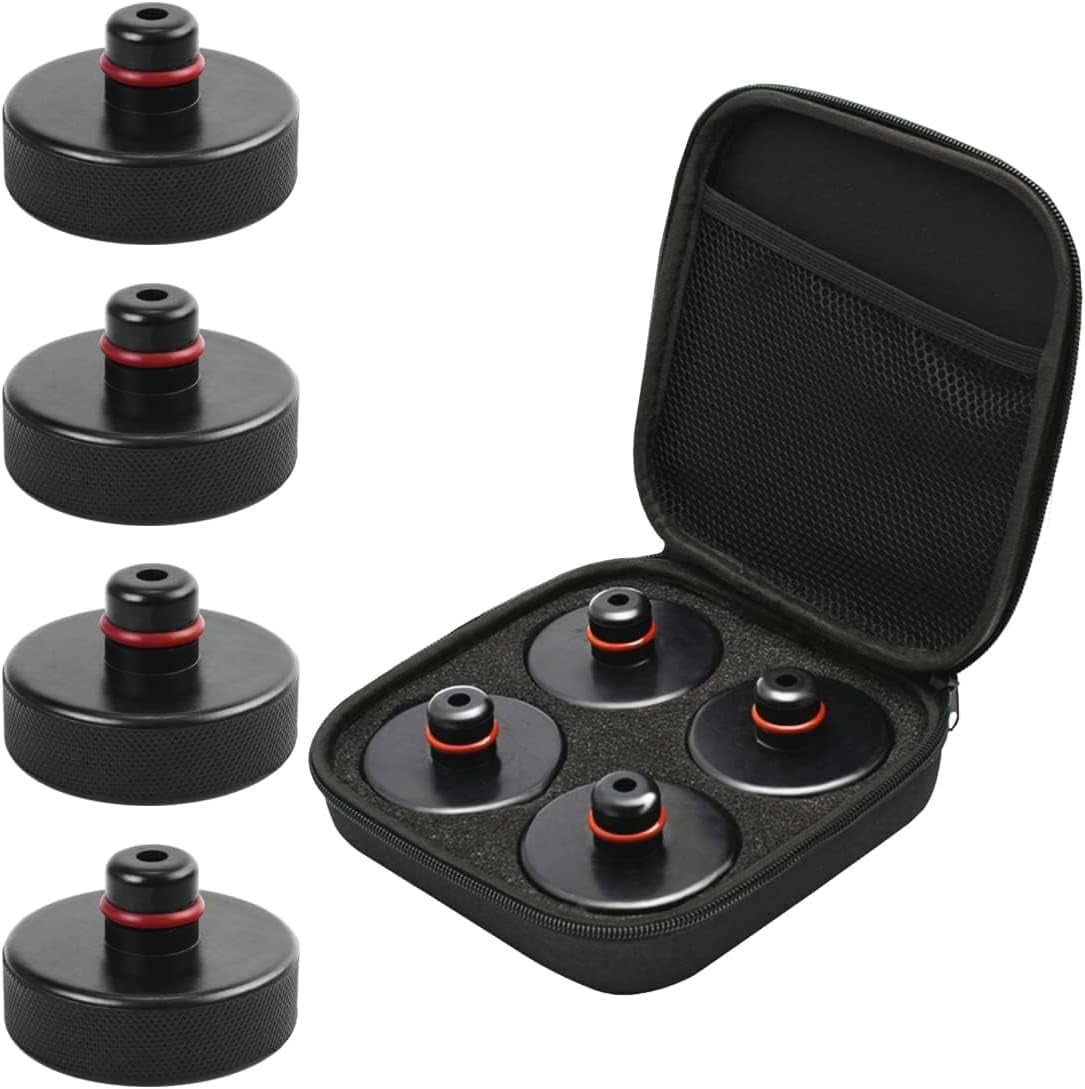 Lifting Jack Pad Pucks Compatible for Tesla Model 3/S/X/Y 2013 to 2024,Accessories for Vehicles,4 Pcs with Storage Case and Tire Tools