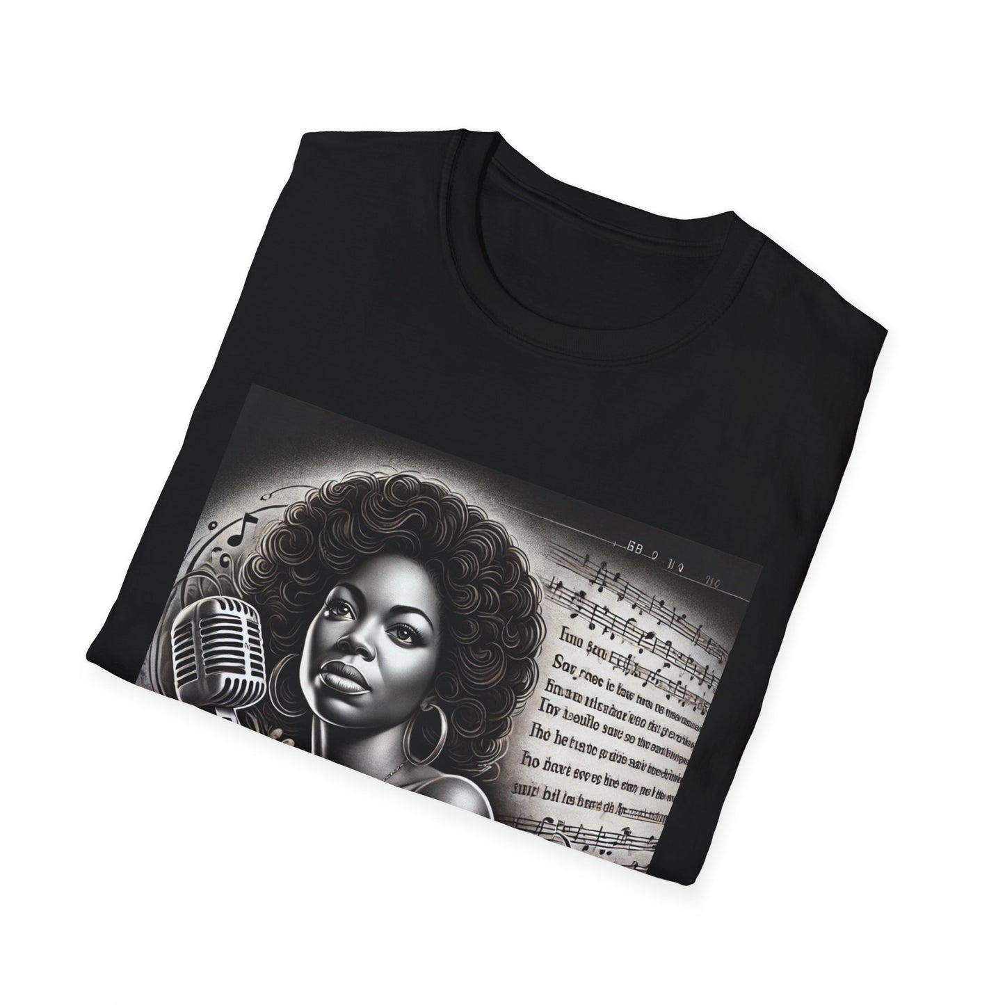 Angie Stone Retro Music Lover Unisex Softstyle T-Shirt - Afrocentric Design