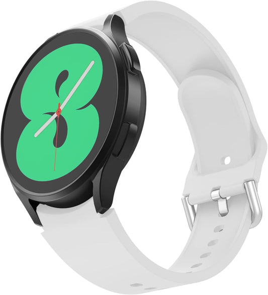 Compatible for Samsung Galaxy Watch 4 Band 44Mm 40Mm / Galaxy Watch 4 Calassic Bands 46Mm 42Mm / Galaxy Watch 3 41Mm Band, 20Mm Soft Silicone Watch Band Bracelet Sports Strap for Women Men